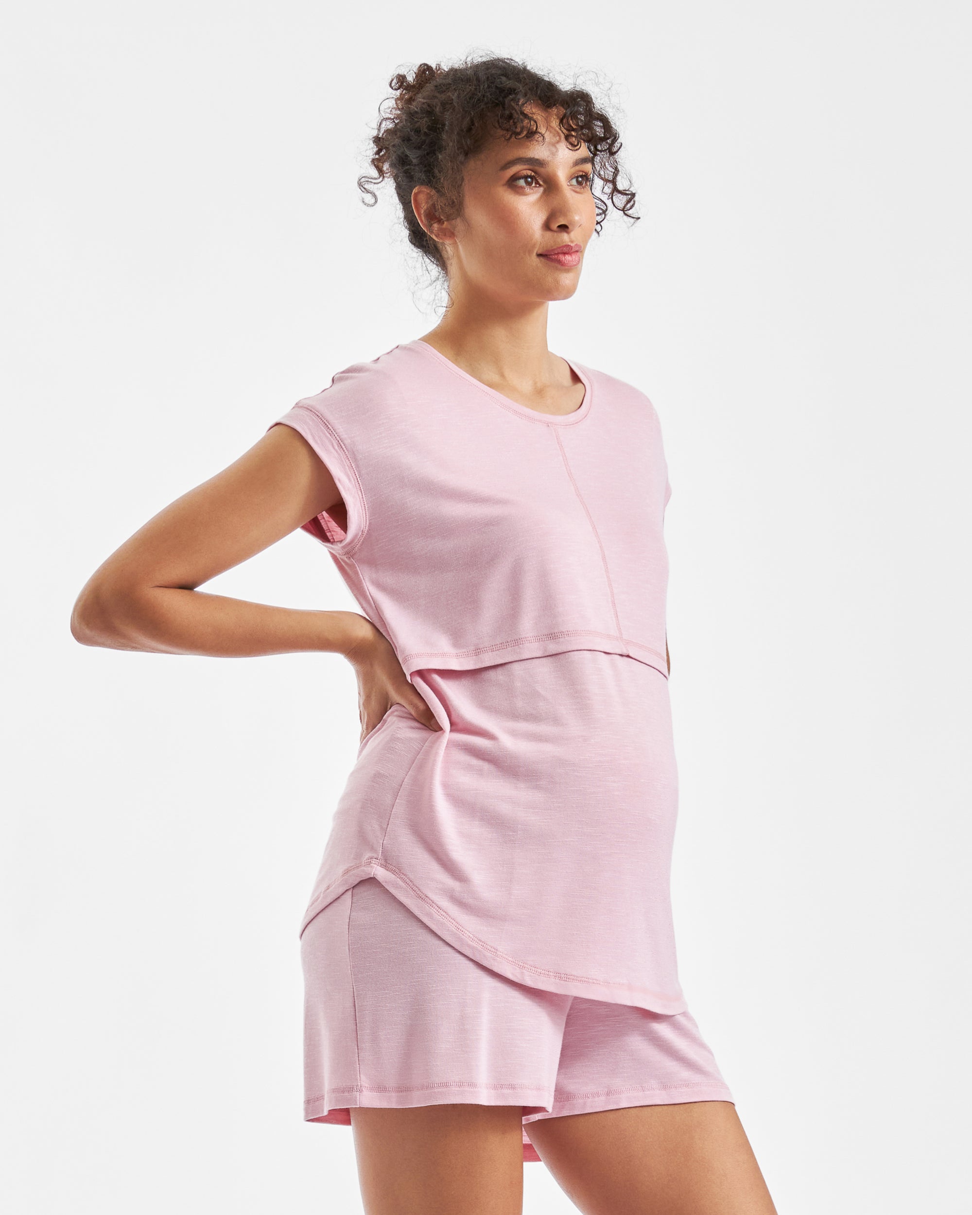 Dreamy Nursing Tee Dusty Pink