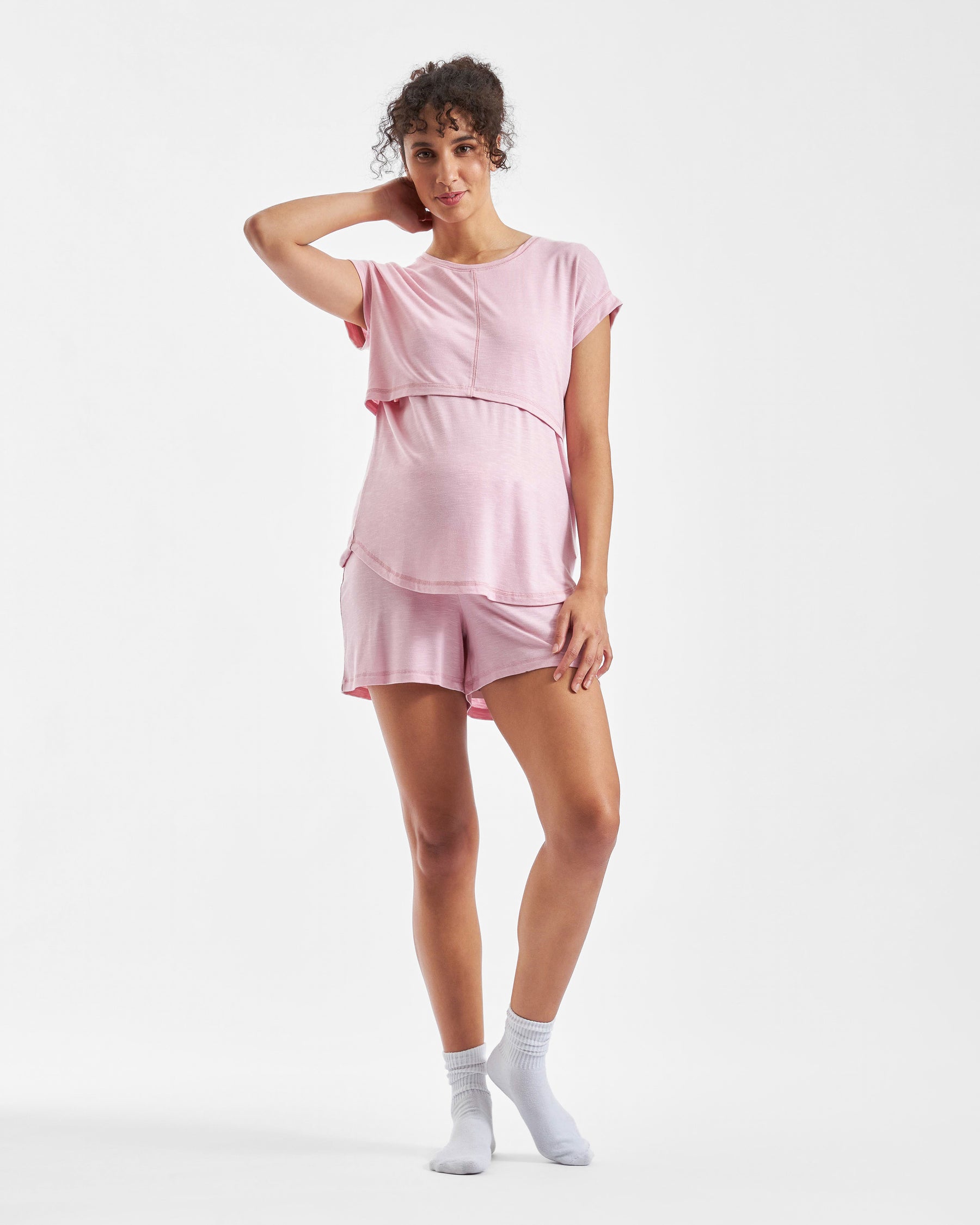 Dreamy Nursing Tee Dusty Pink
