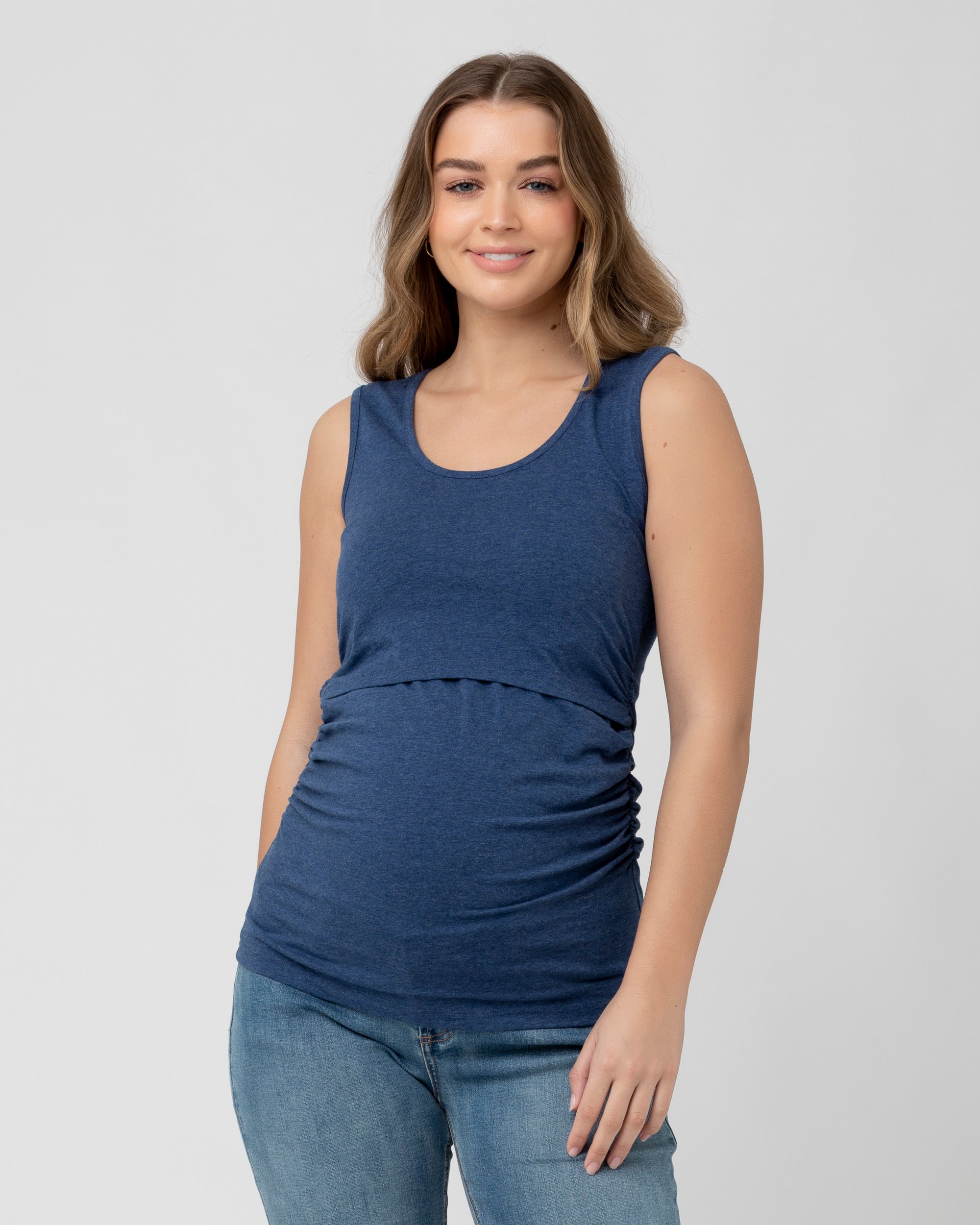 Organic Nursing Tank Denim Marle