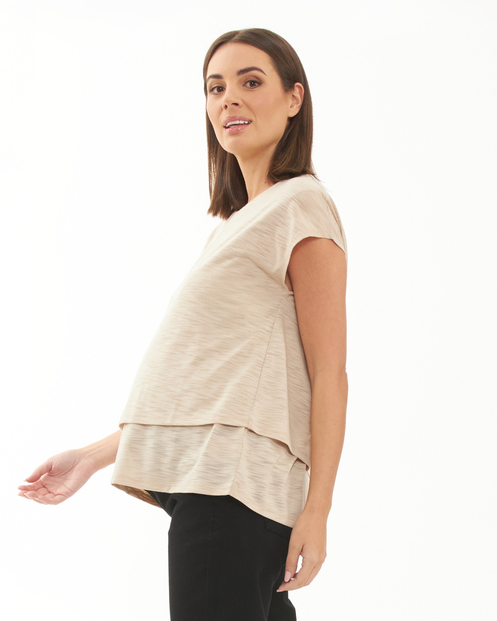 Jazmin Nursing Tee  Natural