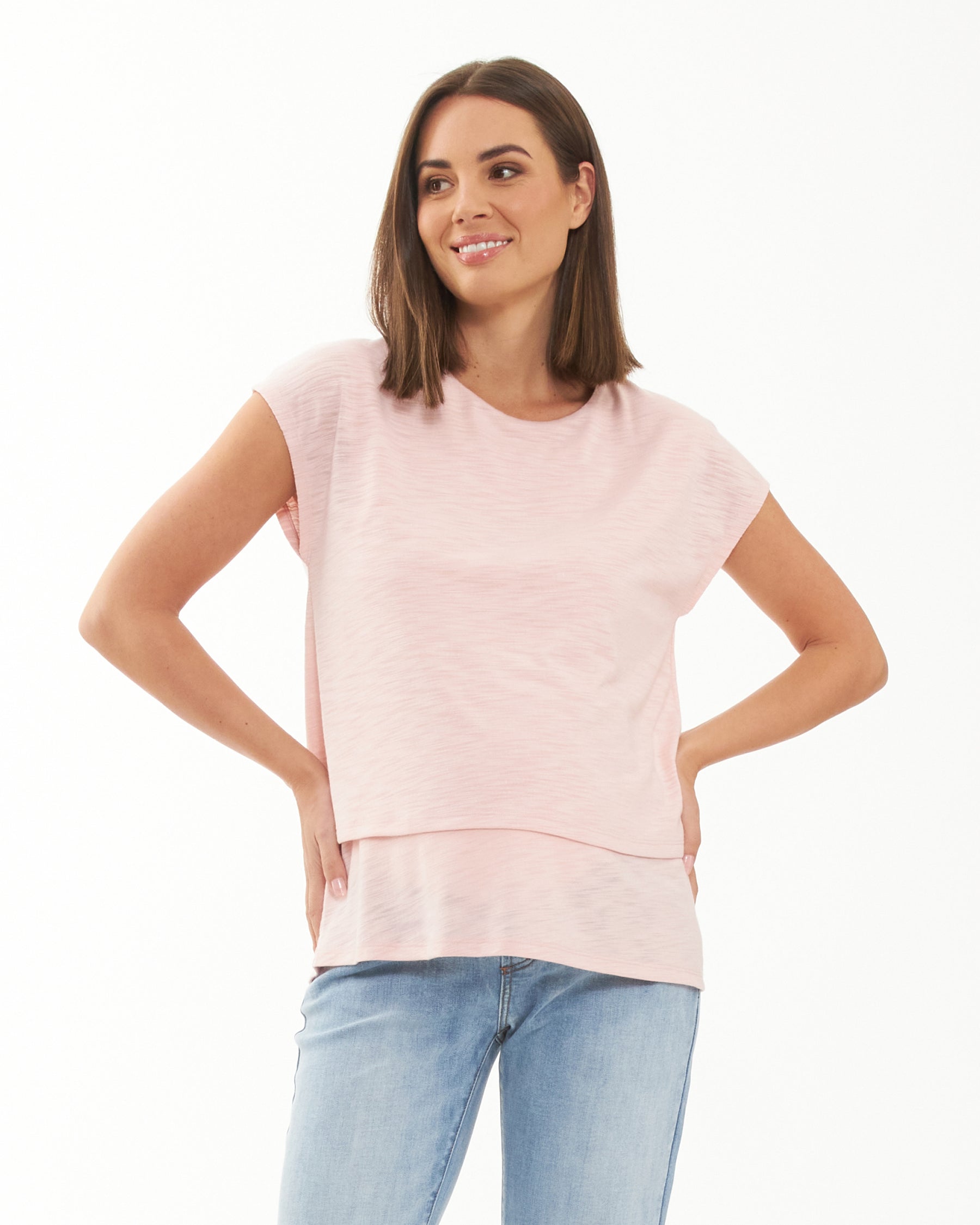 Jazmin Nursing Tee Soft Pink