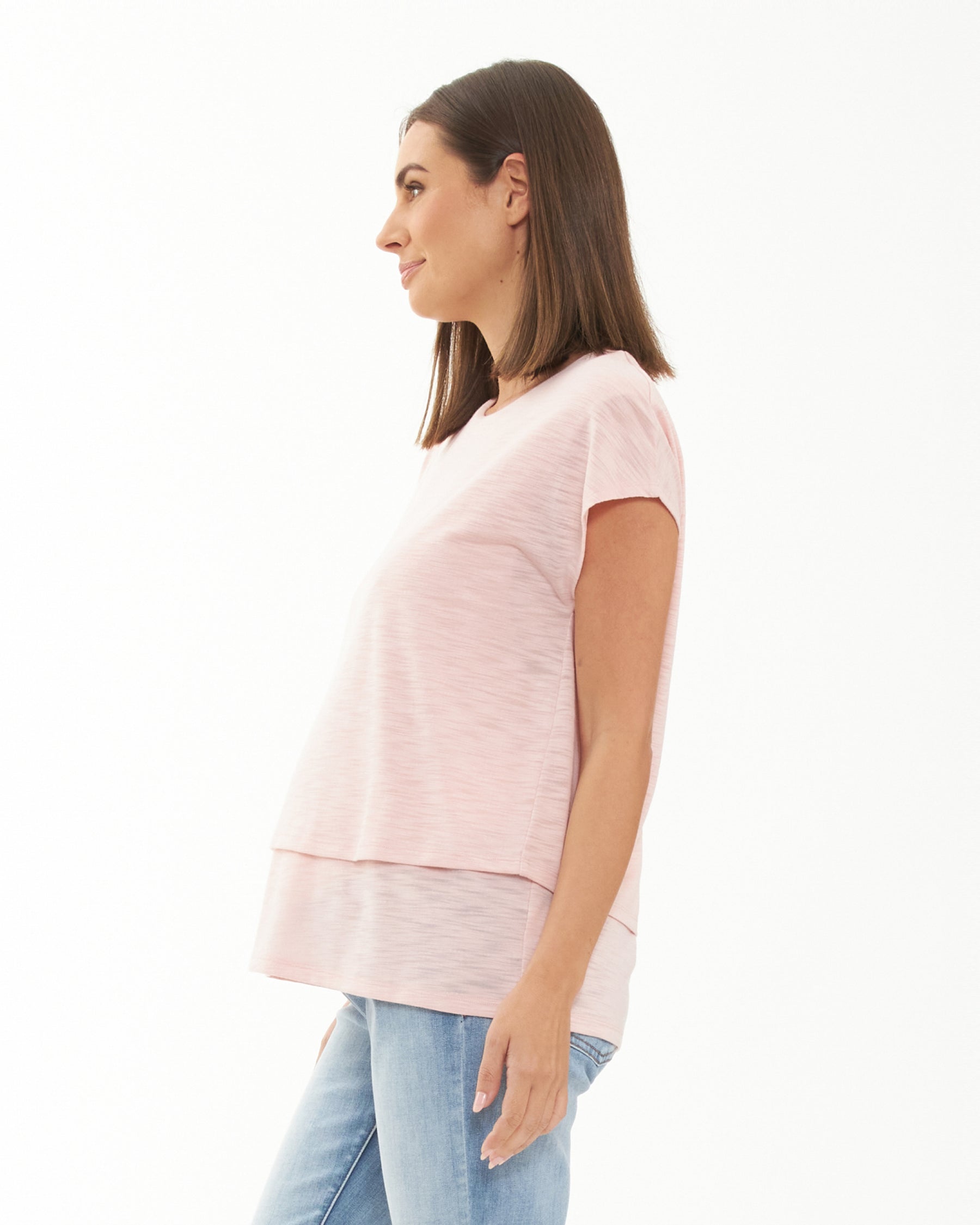 Jazmin Nursing Tee Soft Pink