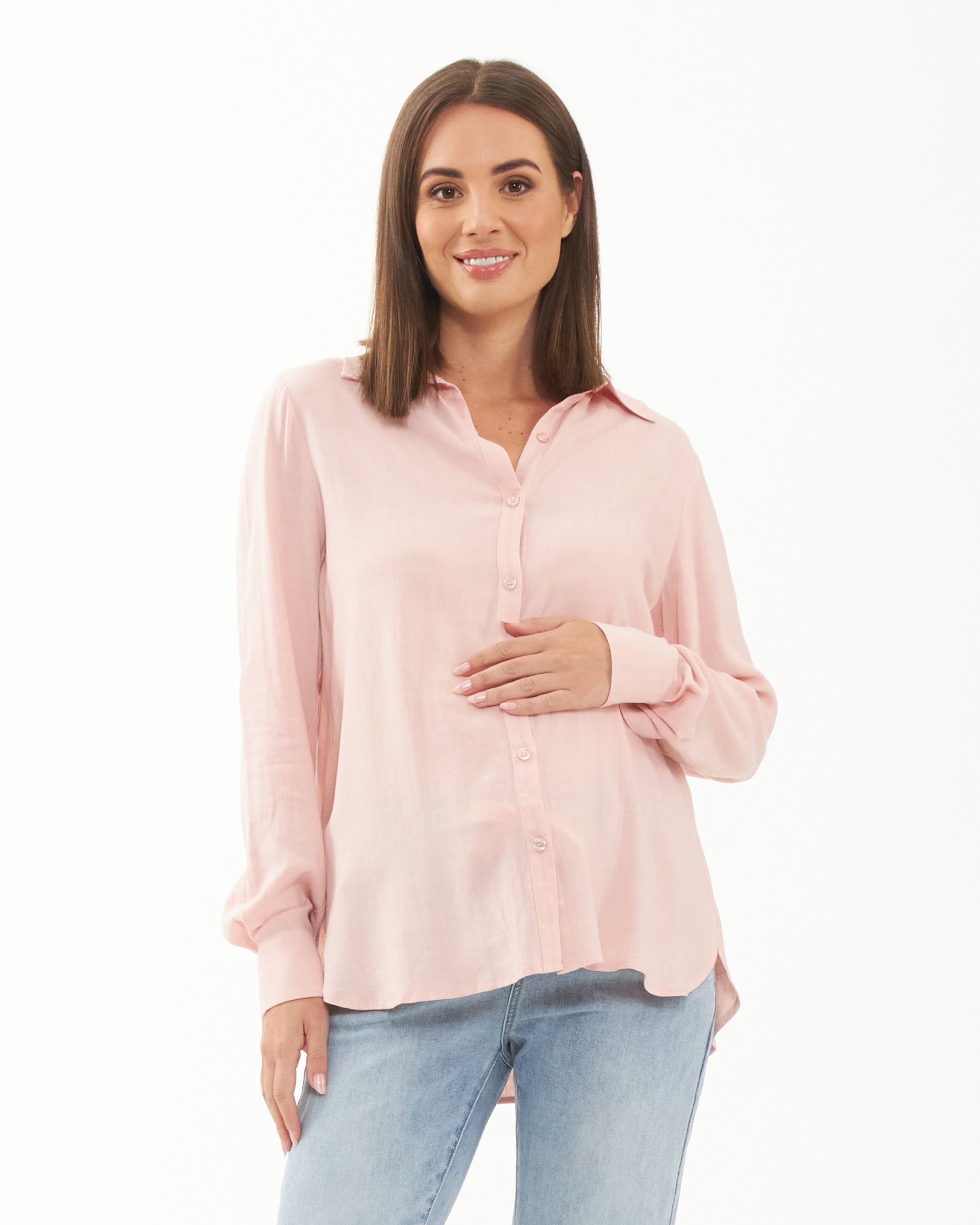 Clara Relaxed Shirt  Soft Pink