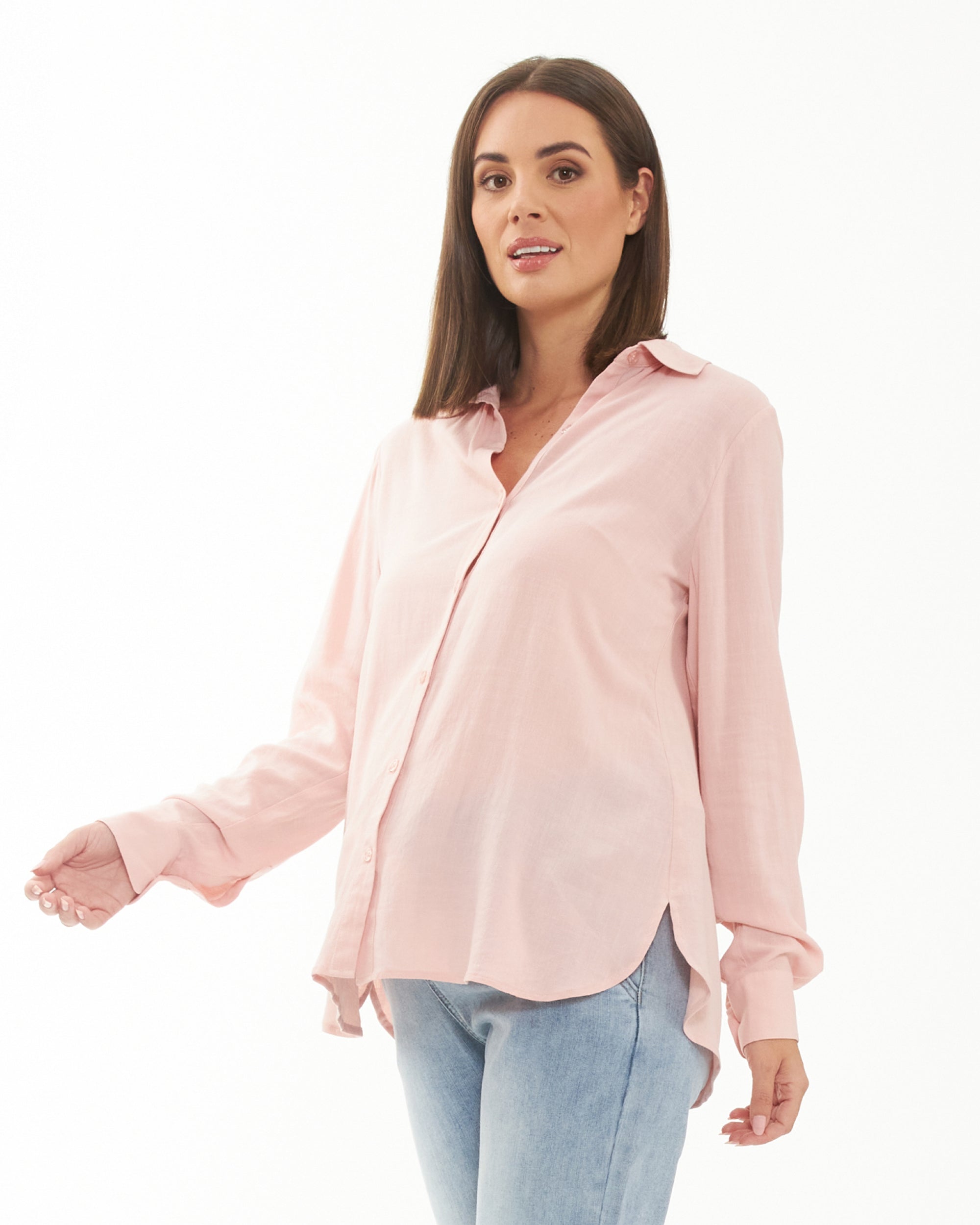 Clara Relaxed Shirt Soft Pink