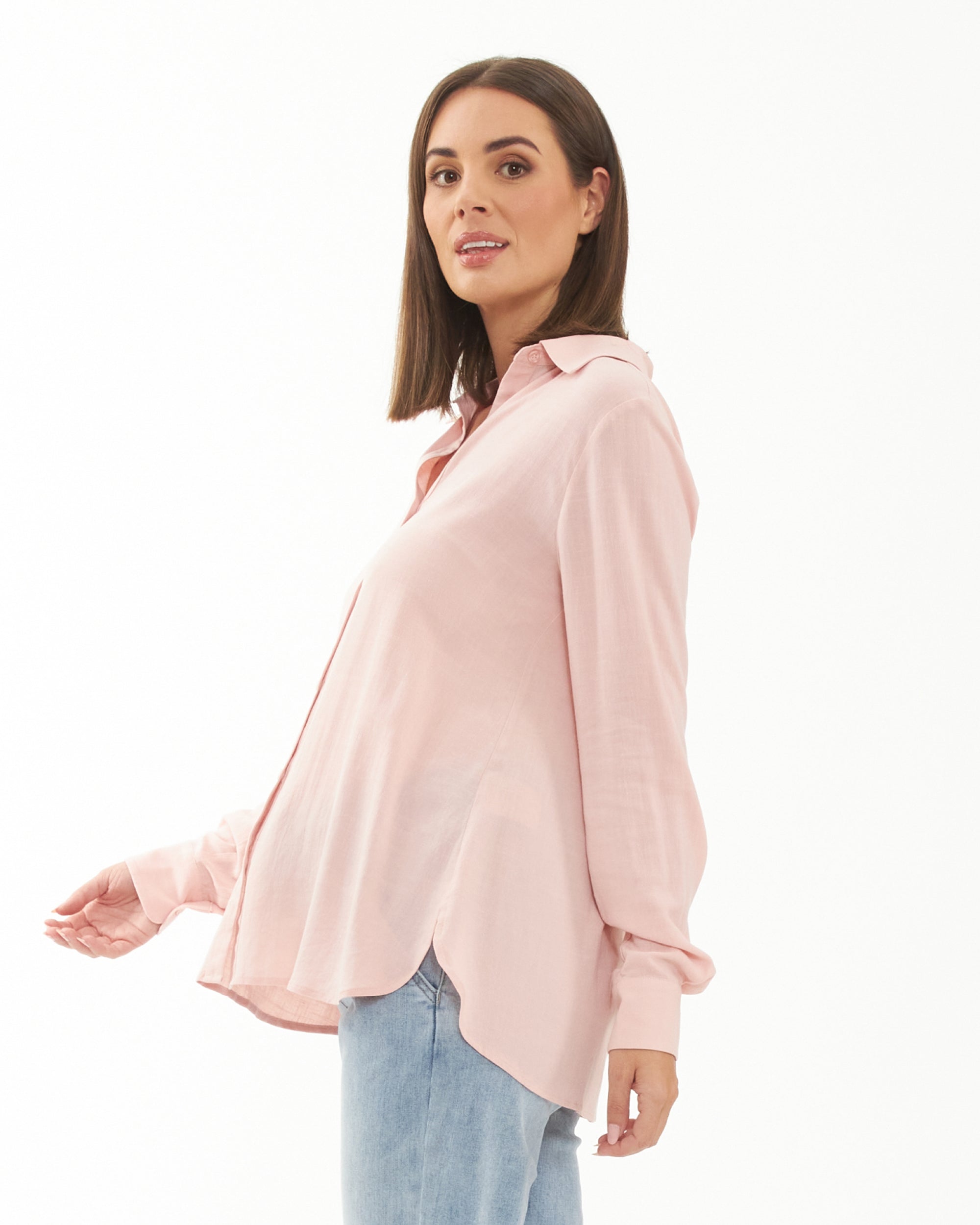 Clara Relaxed Shirt Soft Pink