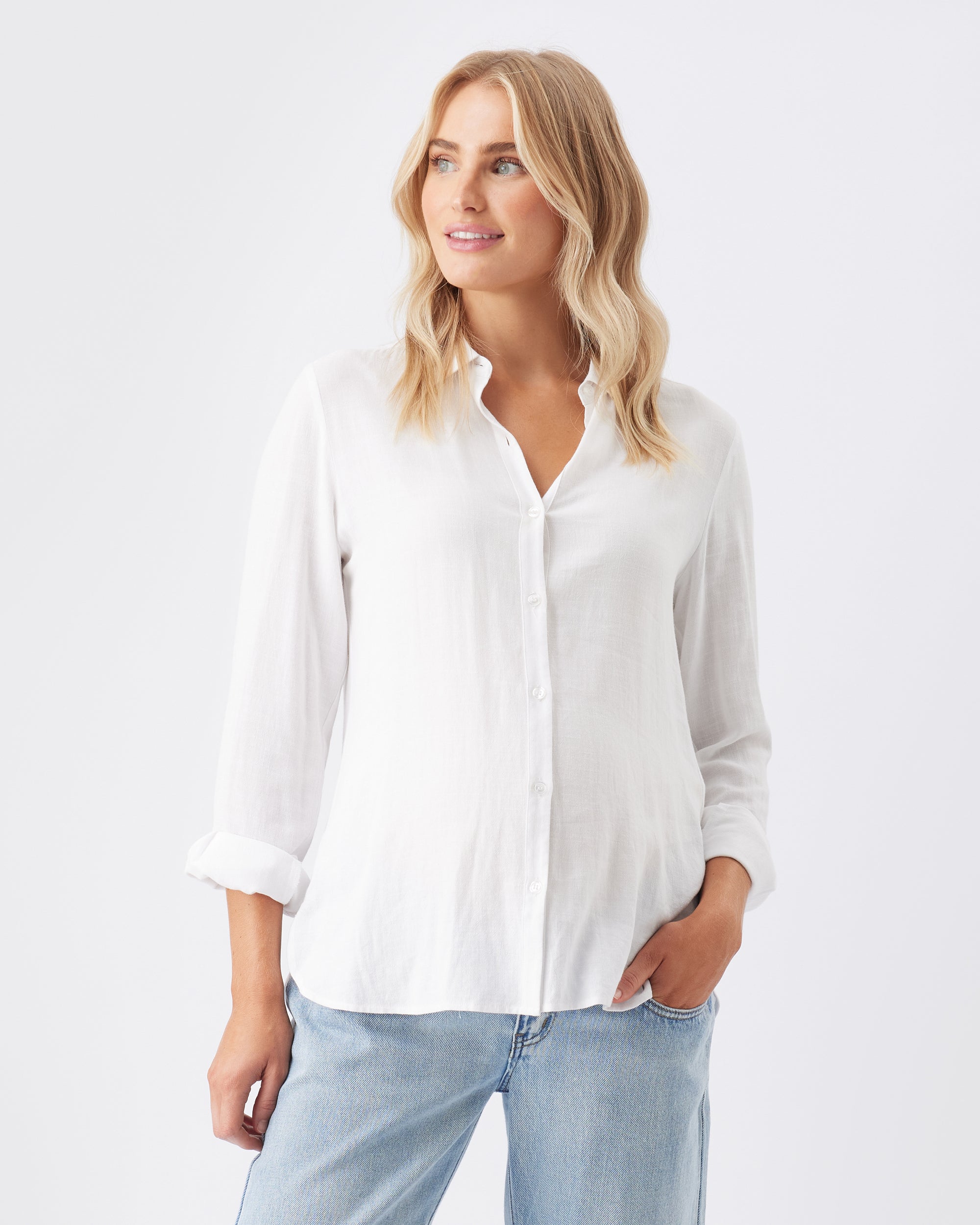 Clara Relaxed Shirt White