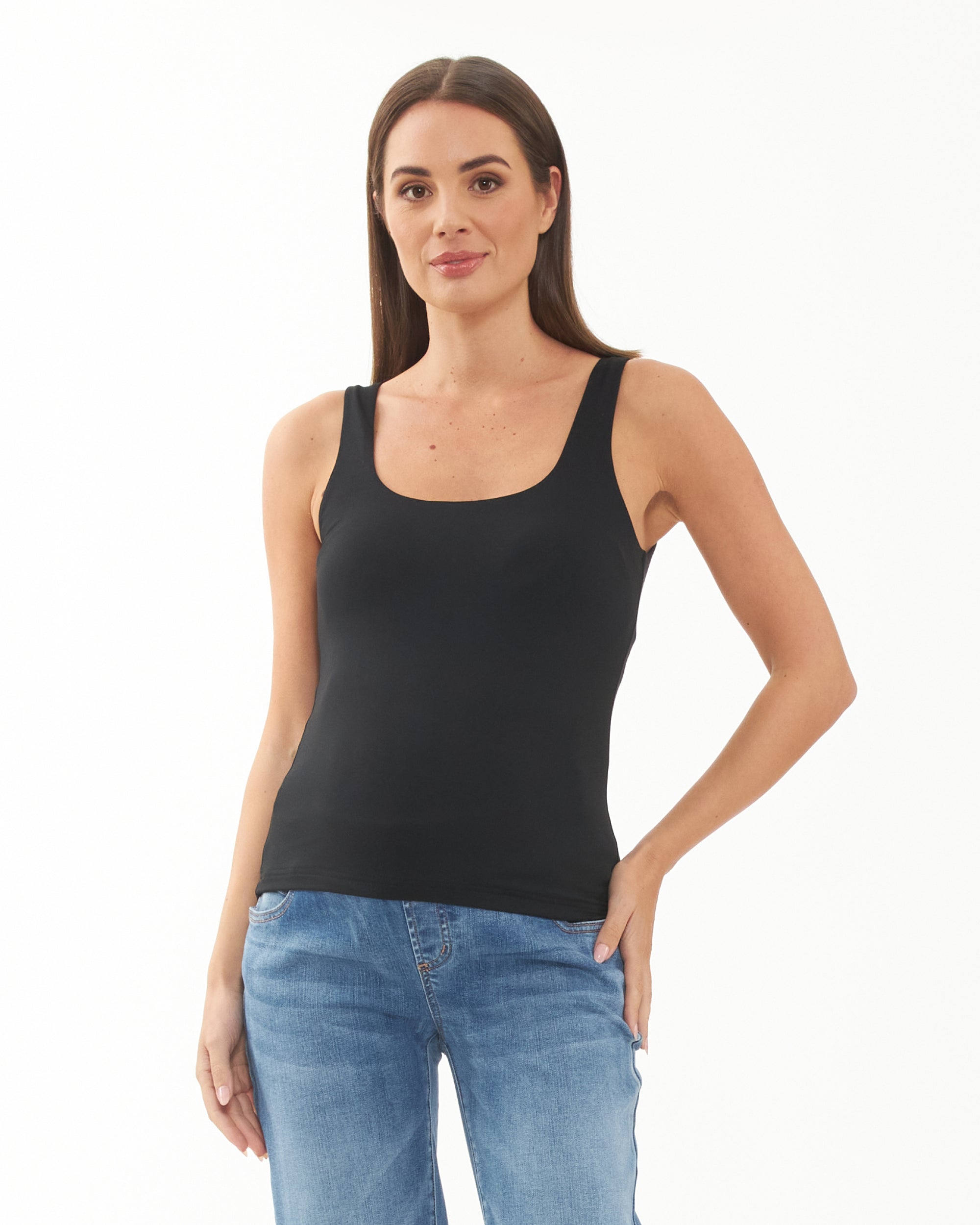 Luxe Knit Tank Top Black
