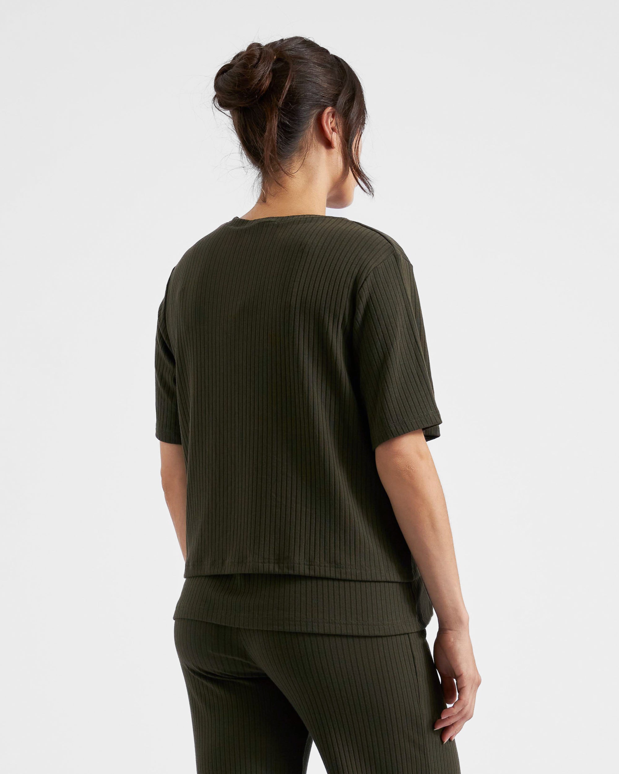 Mike Rib Nursing Top Khaki