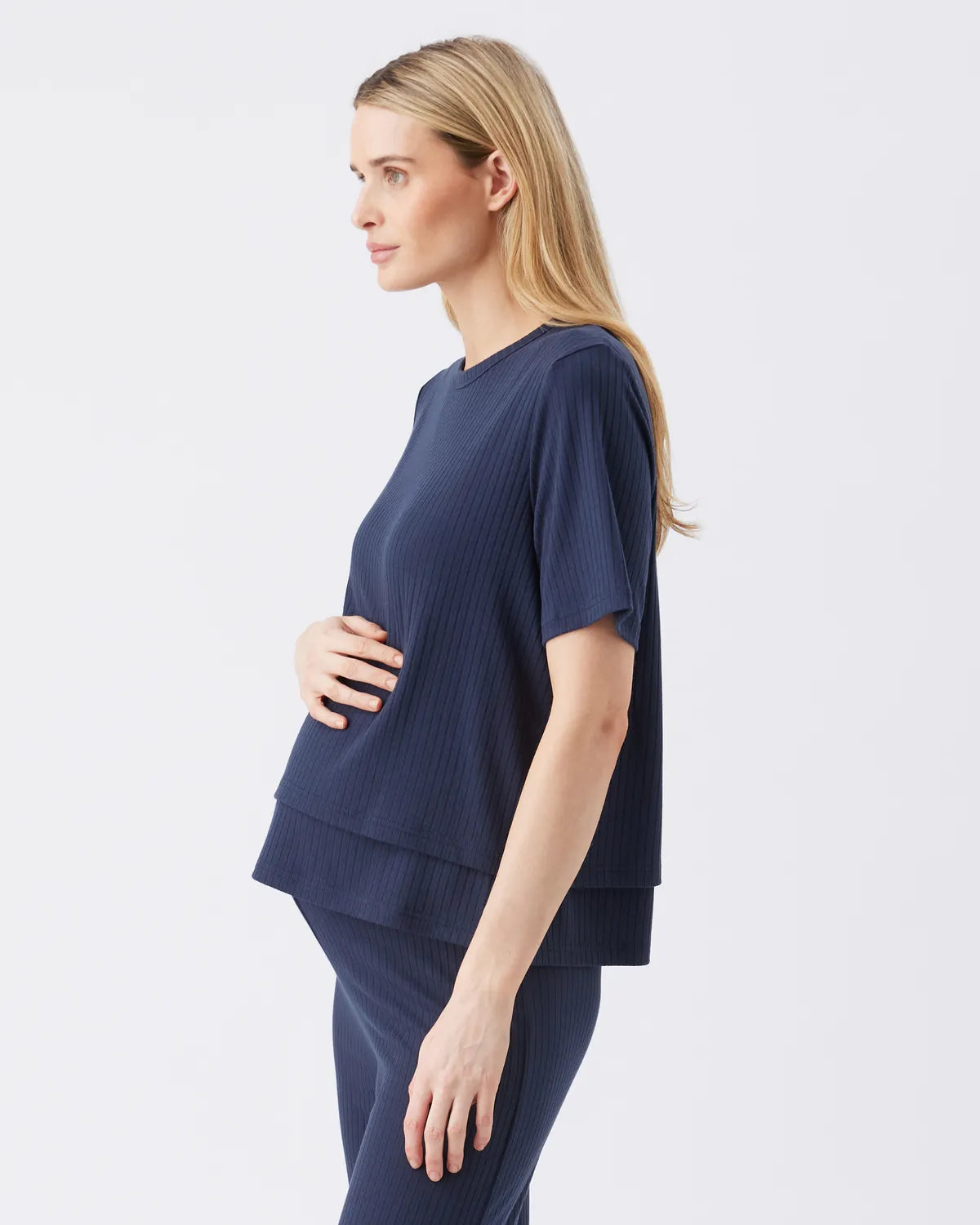 Mike Rib Nursing Top Navy