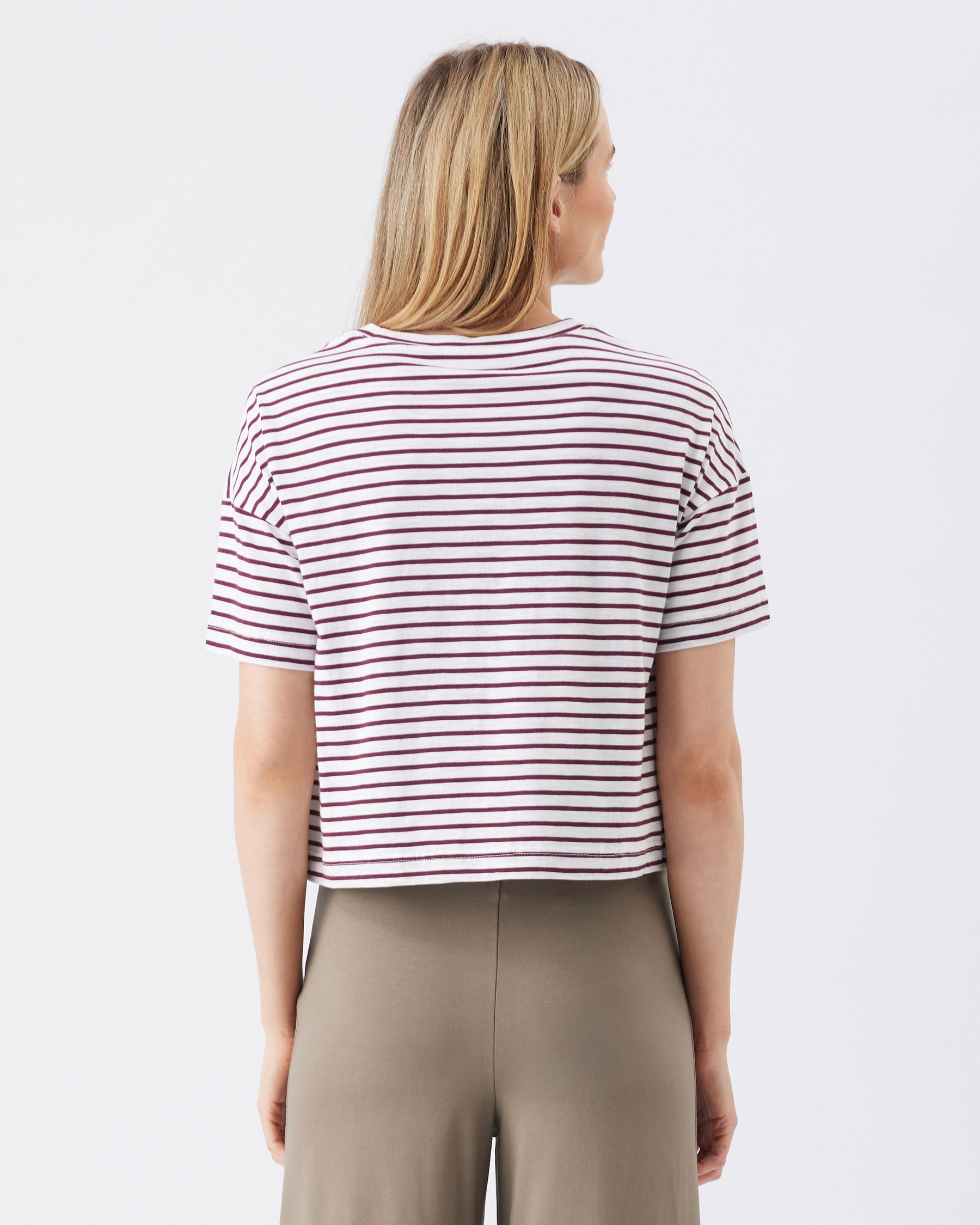Claudette Nursing Tee White / Maroon