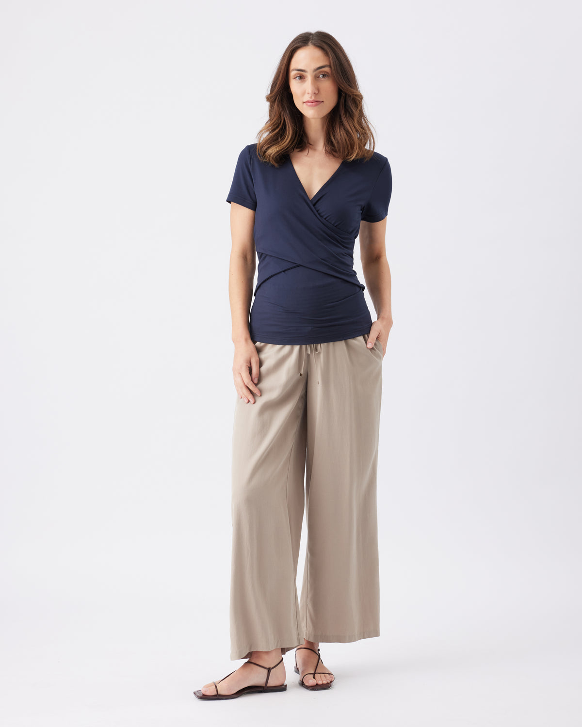 Luxe Knit Embrace Nursing Tee Navy