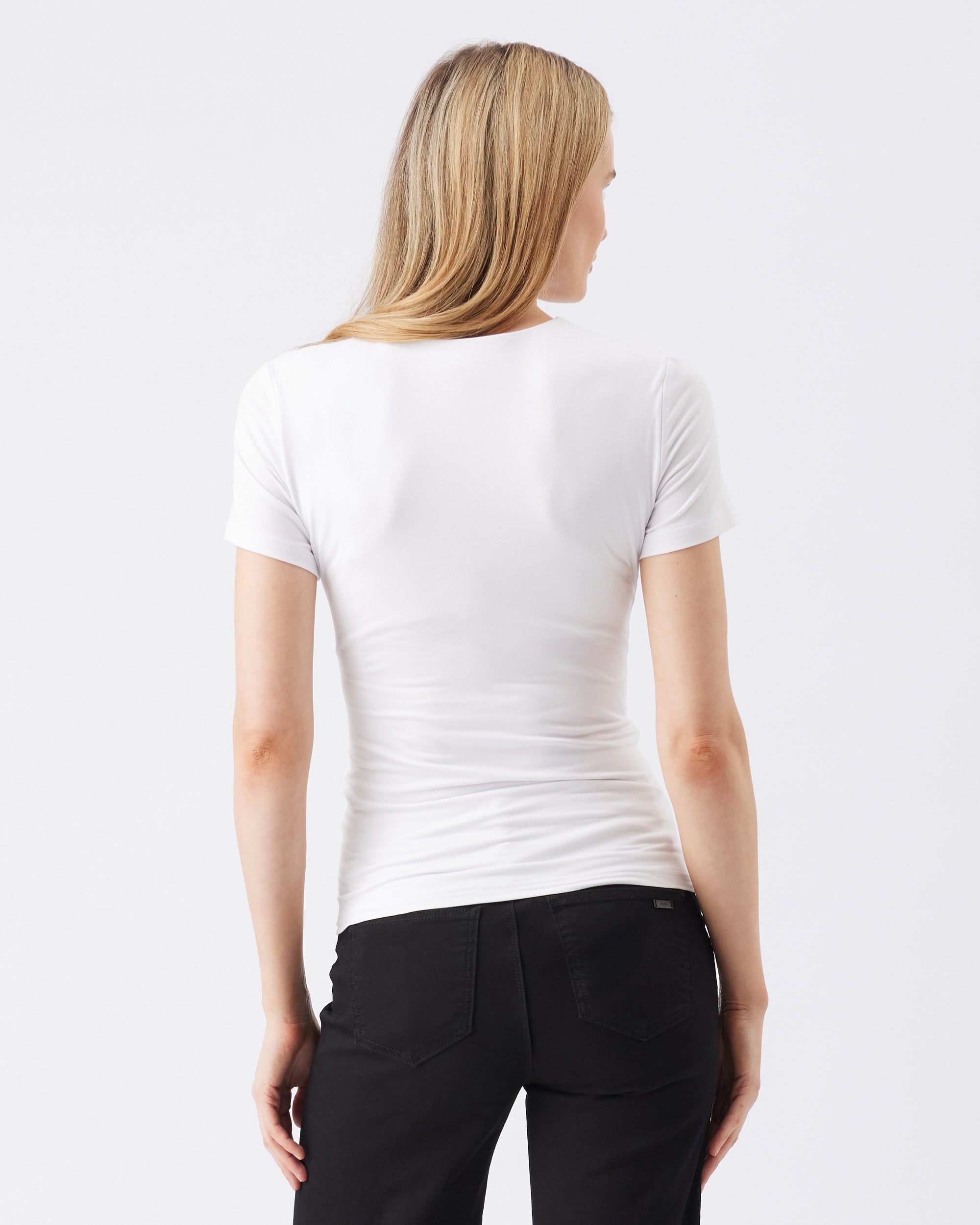 Luxe Knit Embrace Nursing Tee White