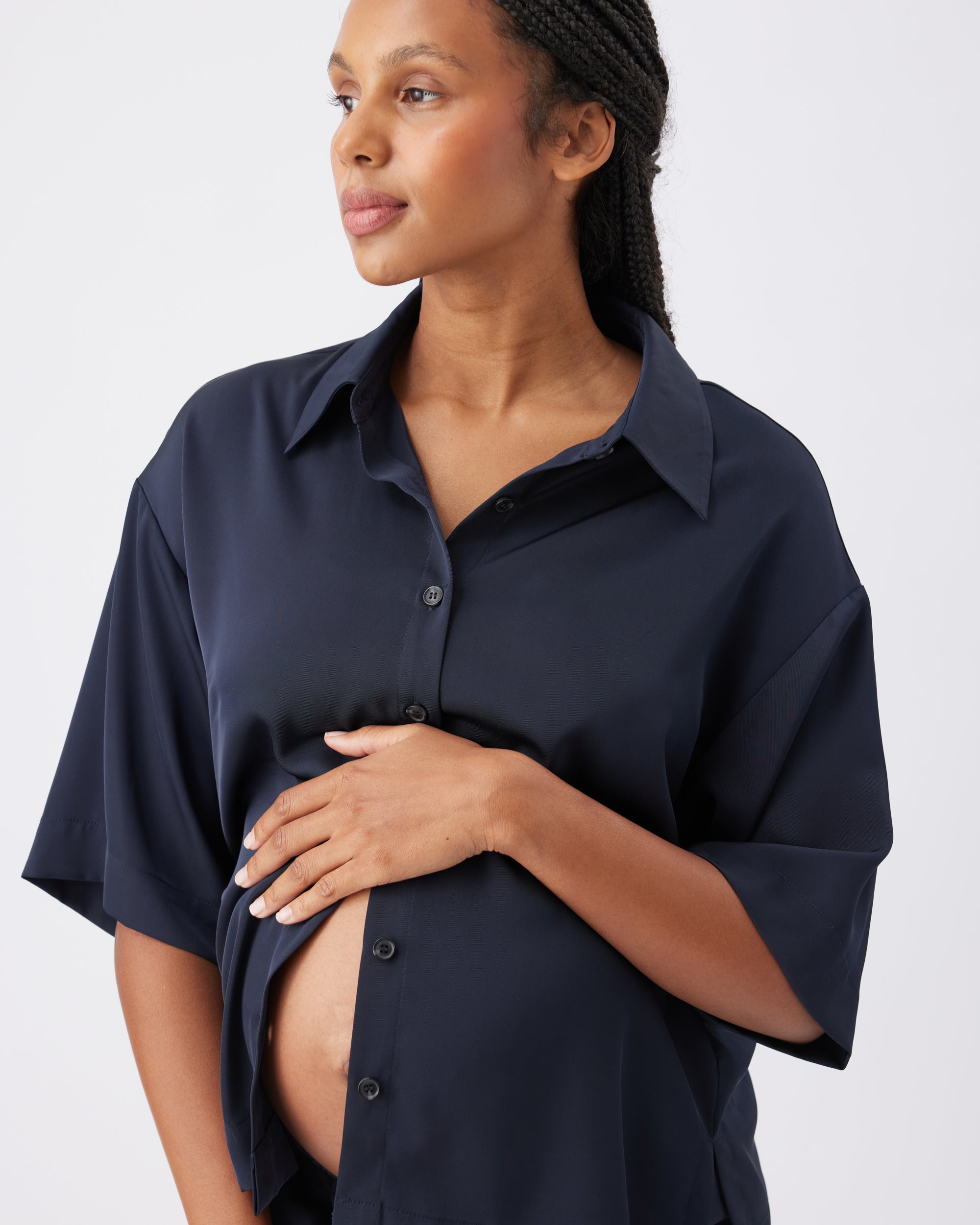 Tamara Satin Shirt Midnight