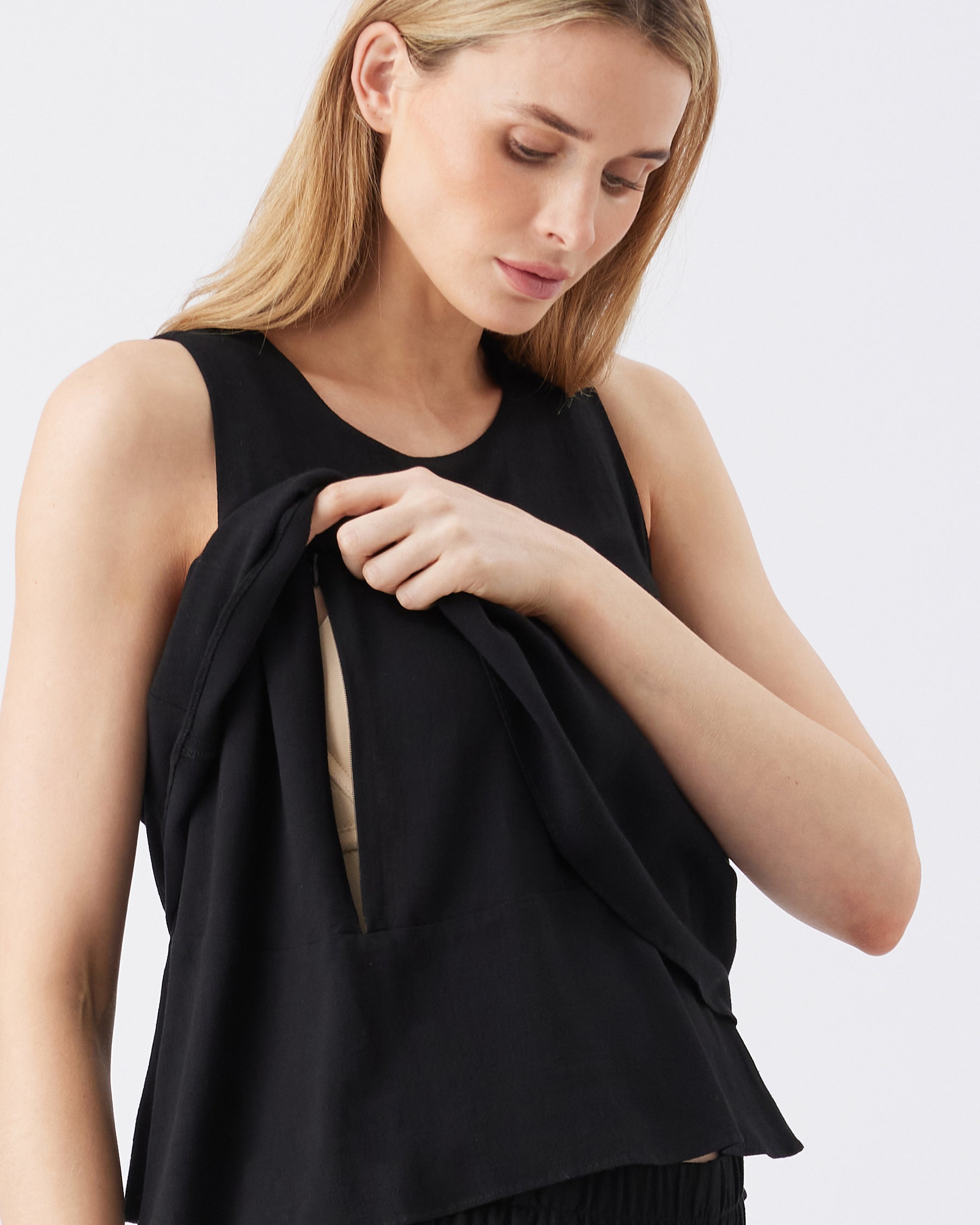 Lois Nursing Top Black