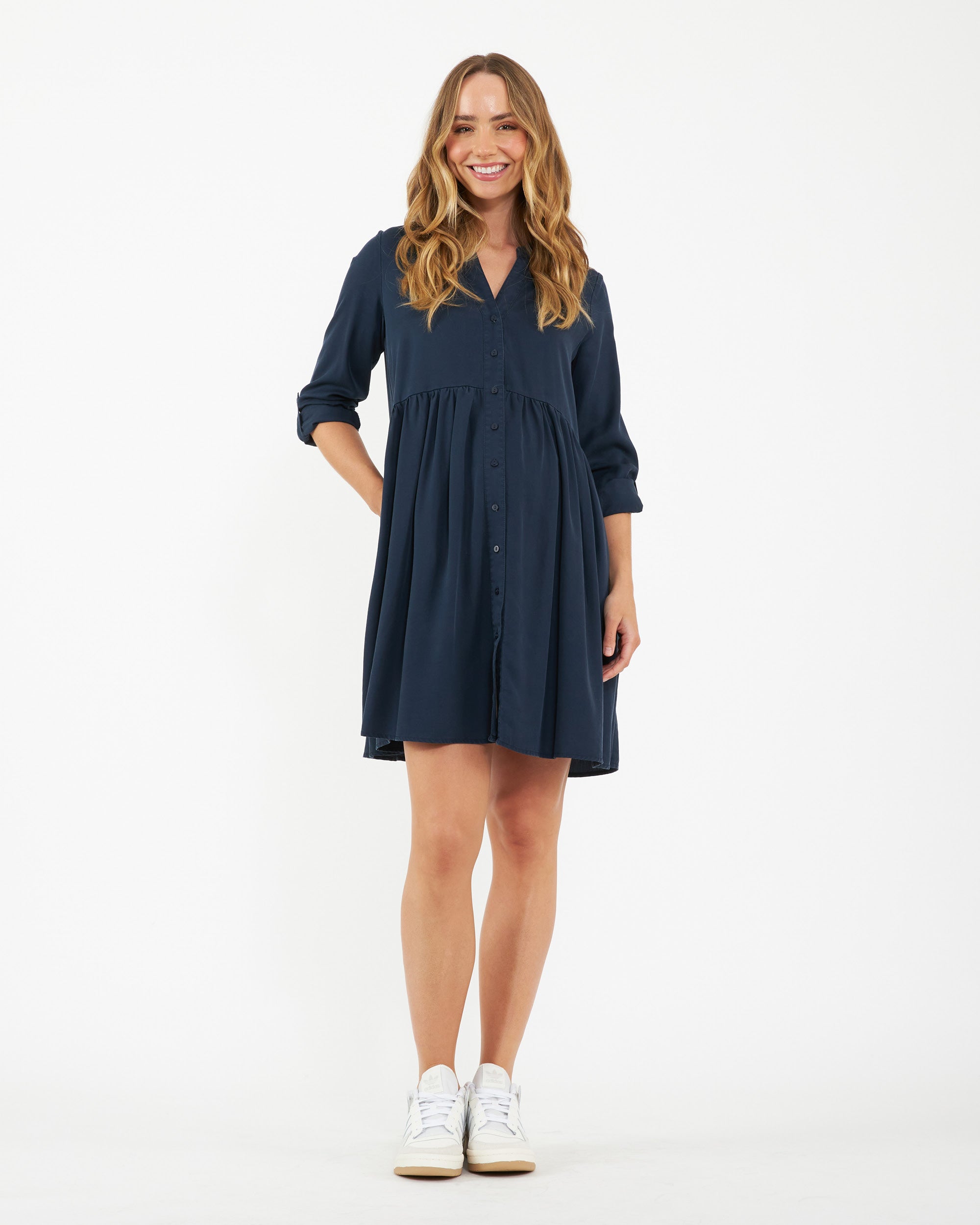 Ripe Demi Tencel Maternity Dress (Navy) Ripe Demi Tencel Maternity Dress (Navy)