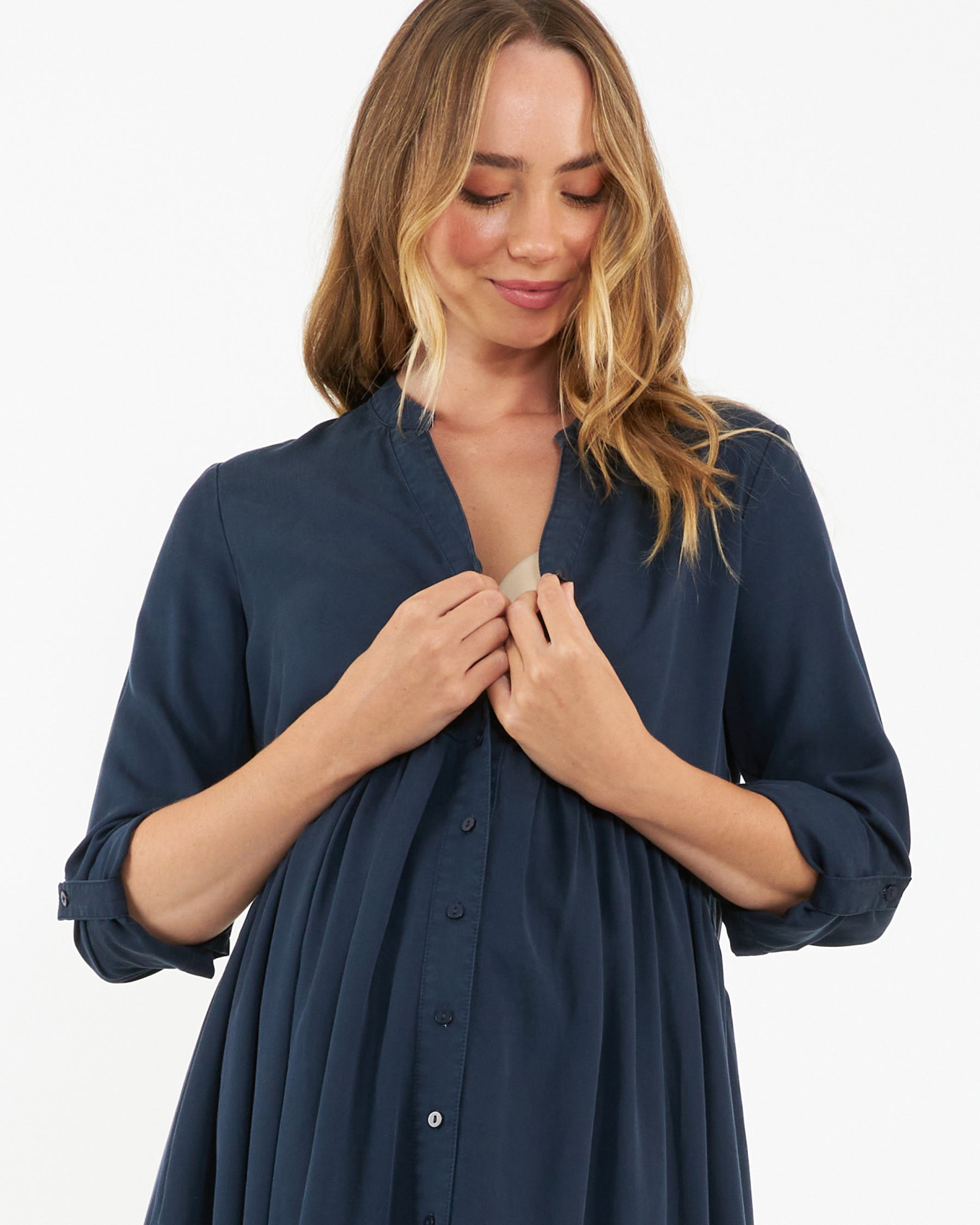 Demi Tencel Dress Navy