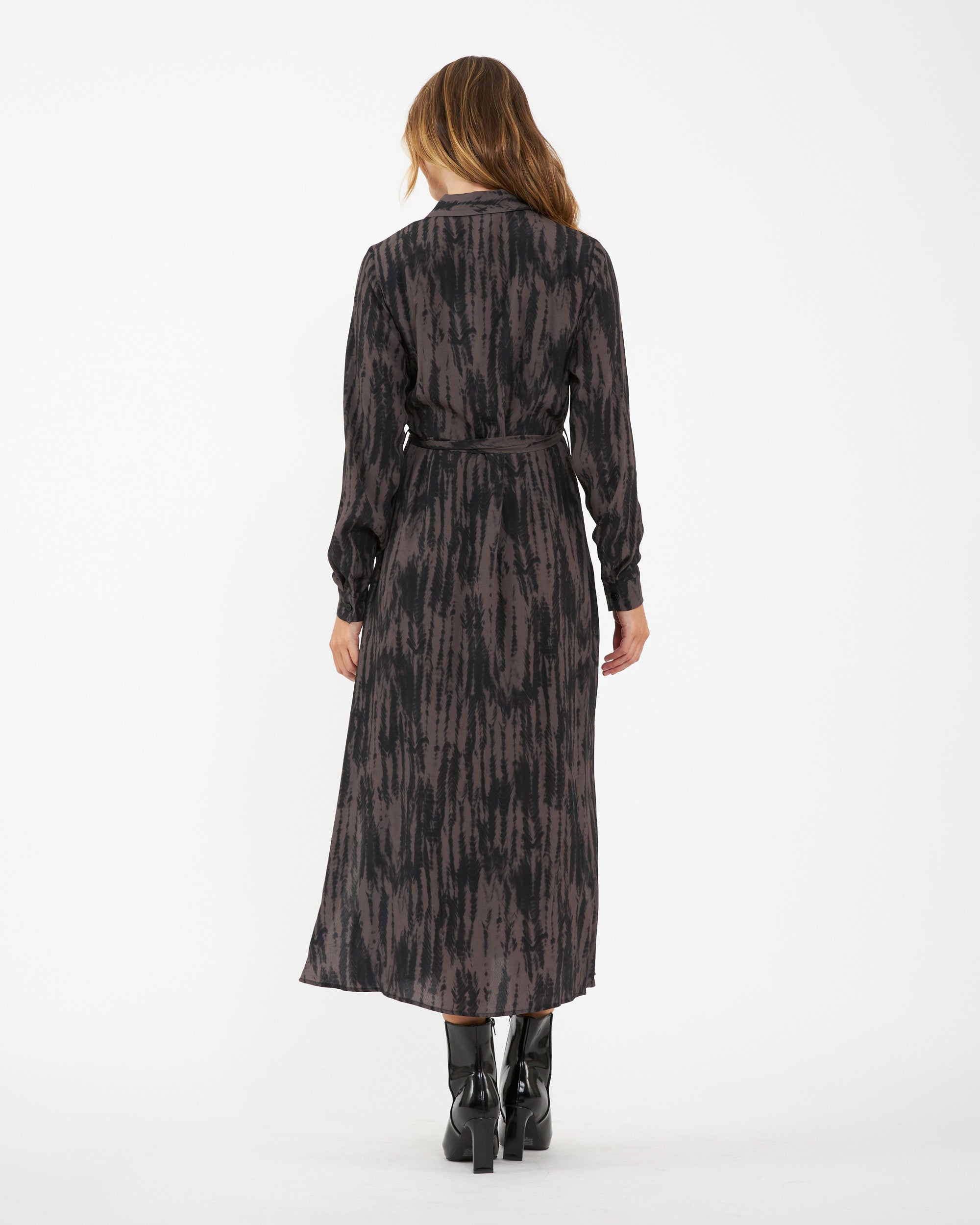 Sylvia Shirt Dress Mocha / Black