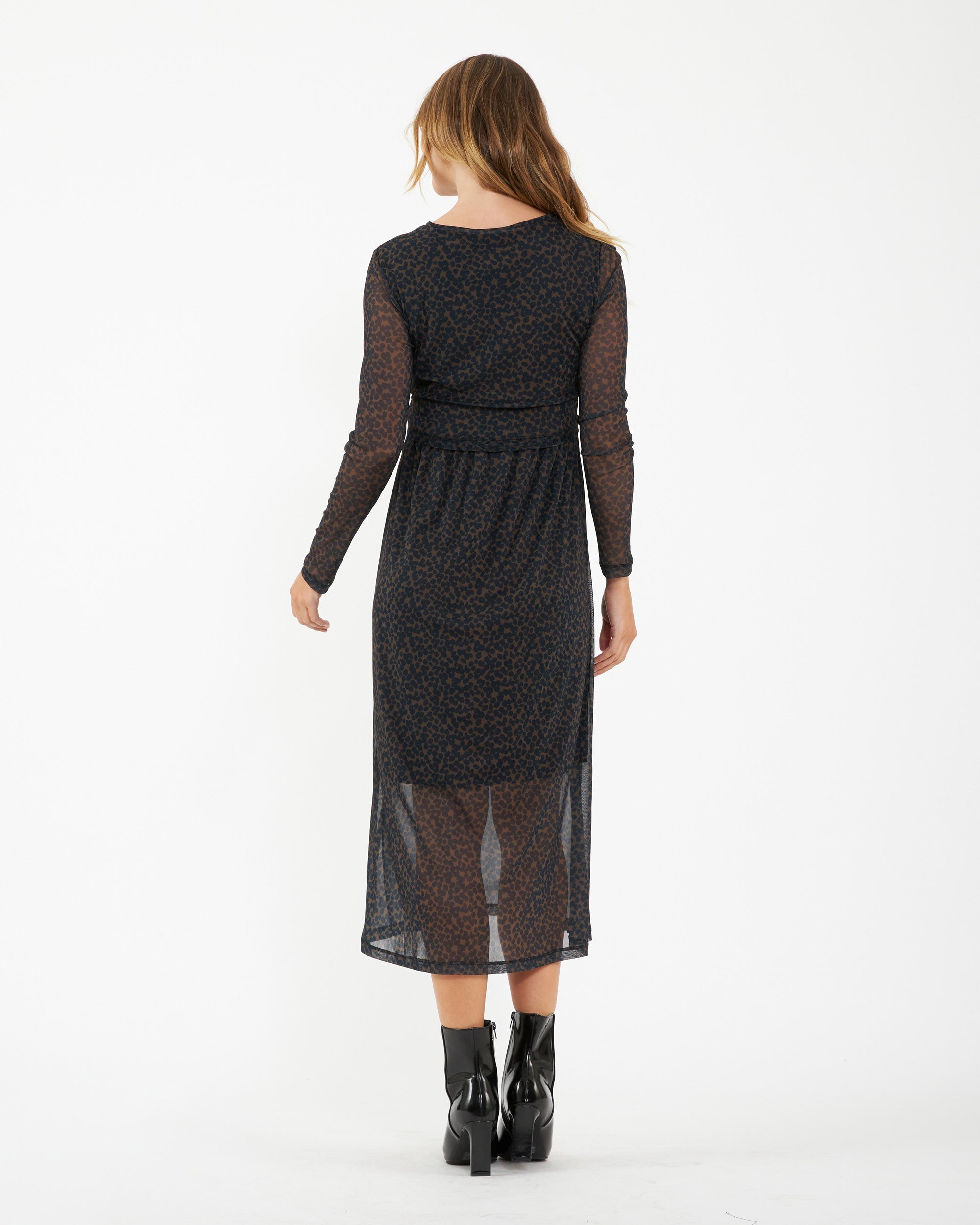 Jen Nursing Dress Brown / Black