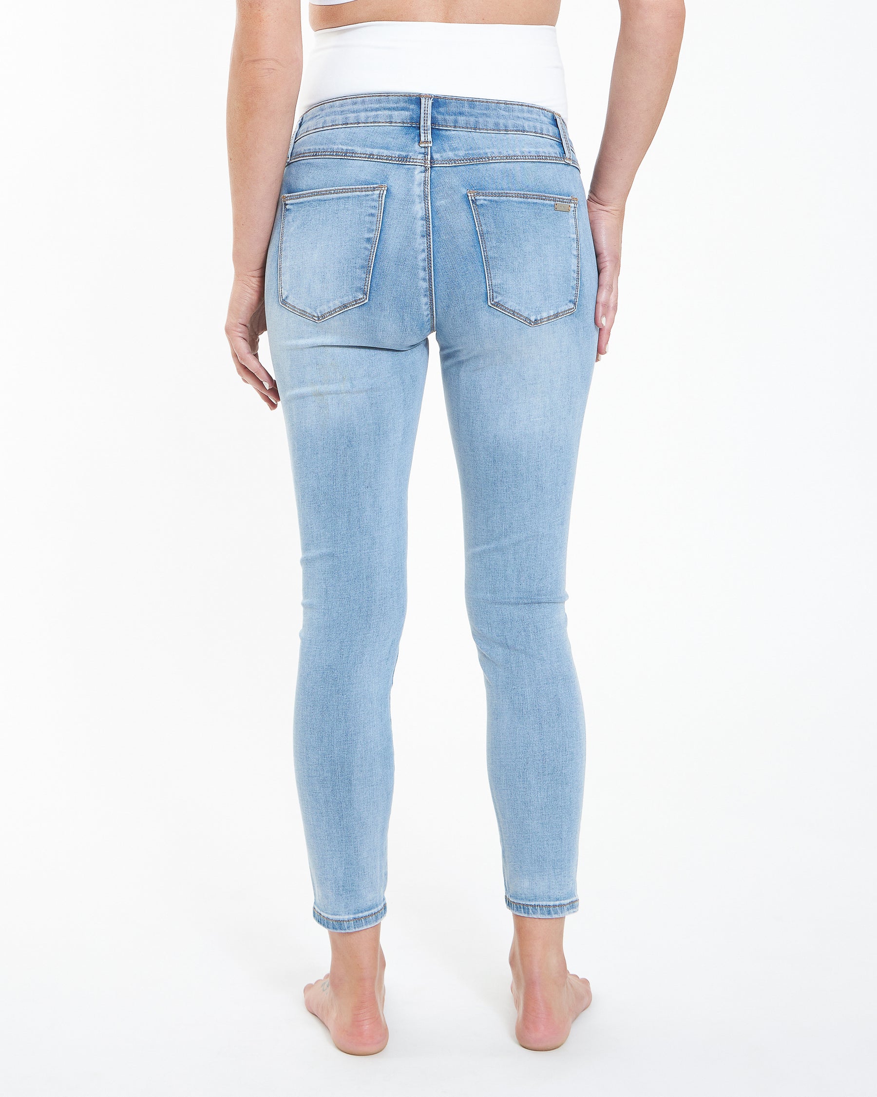 Rebel Ankle Grazer Jegging Pale Blue