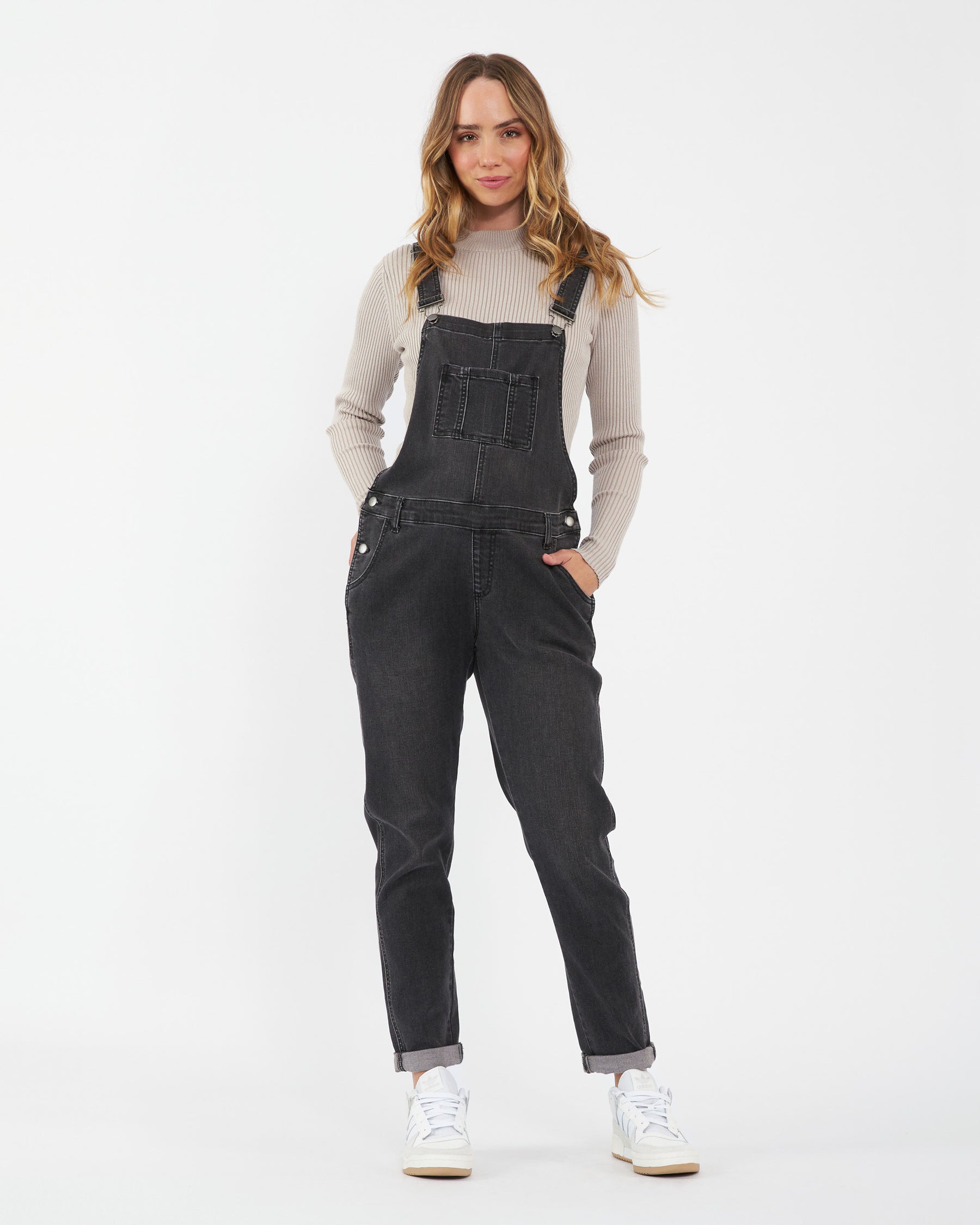 Denim Overalls Black