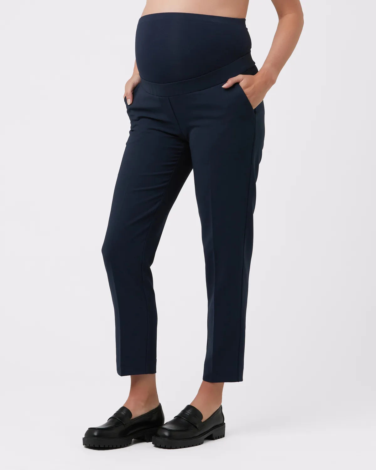 Alexa Classic Crop Pant Navy
