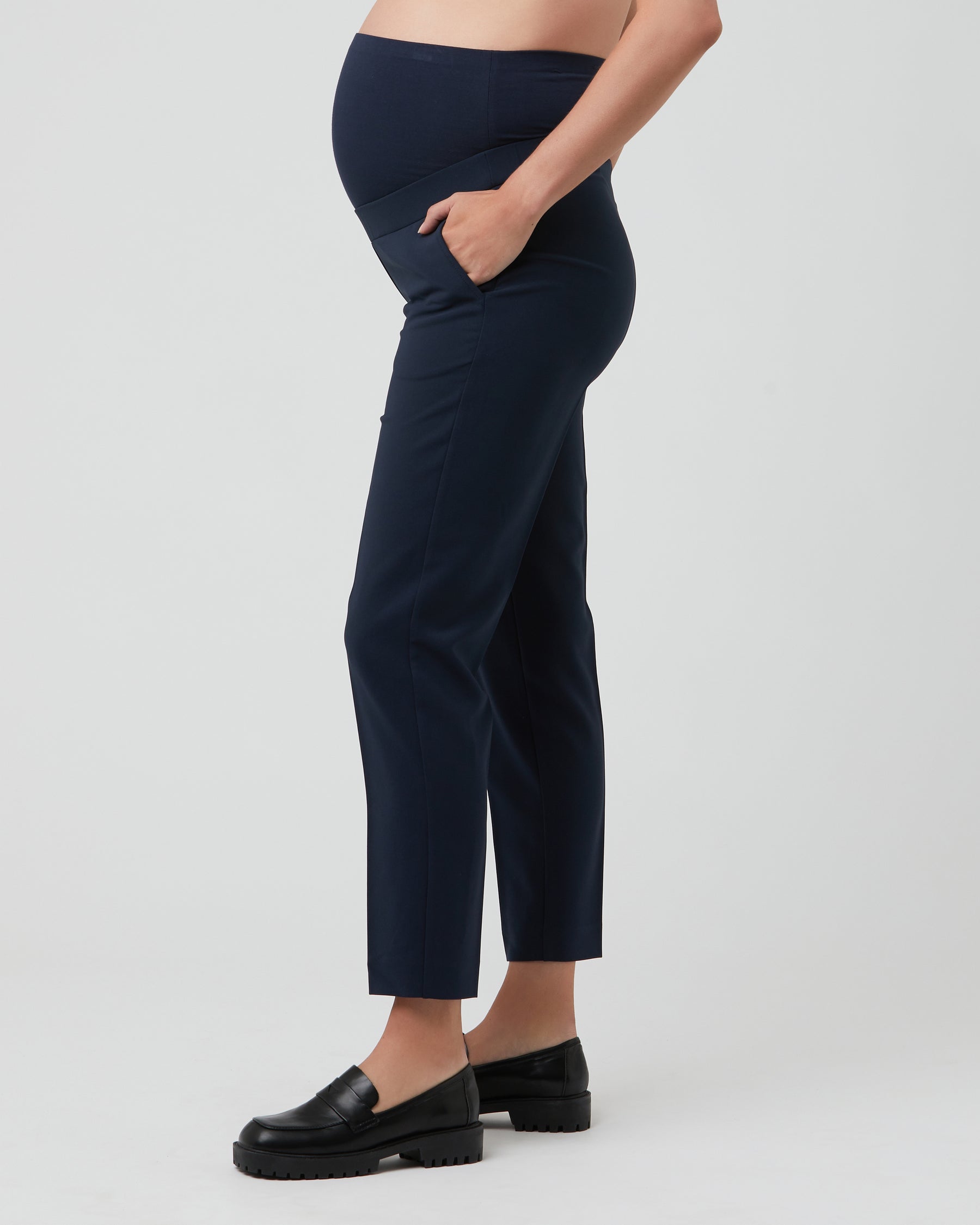 Alexa Classic Crop Pant Navy