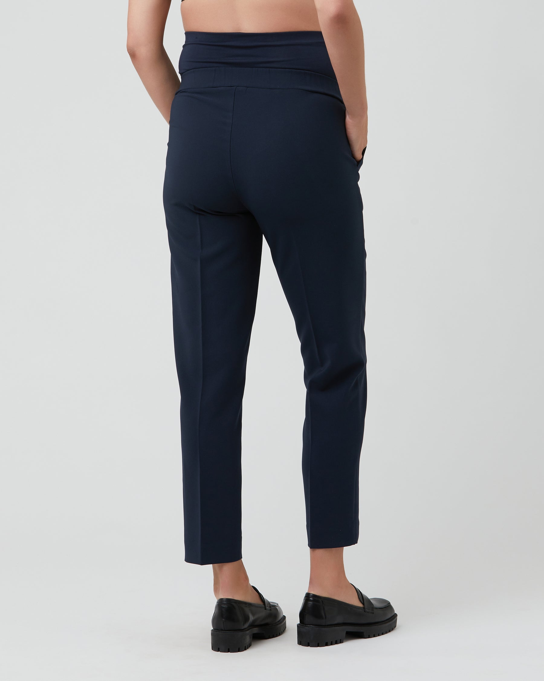 Alexa Classic Crop Pant Navy