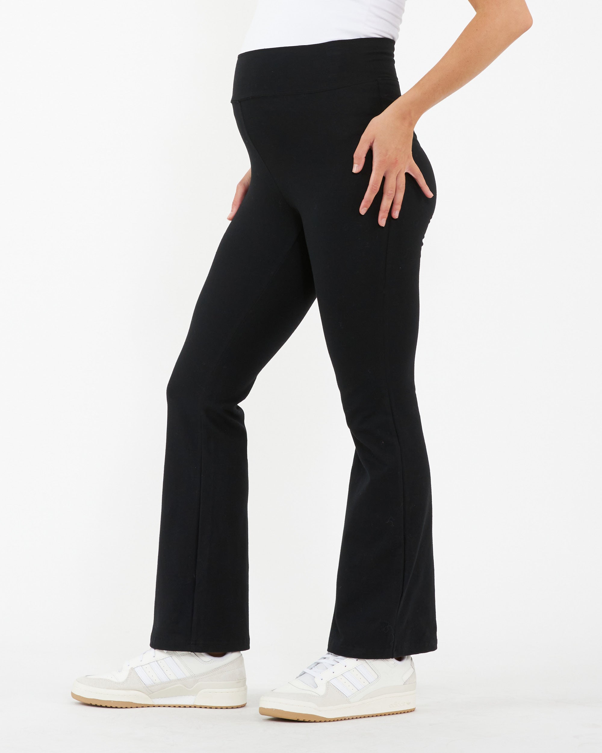Organic Jersey Flare Pant Black