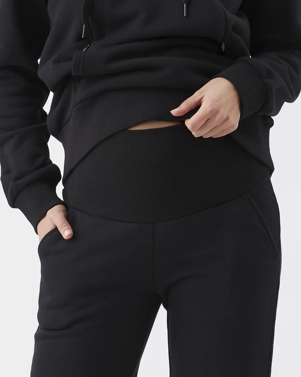 Taylor Over Tummy Joggers Black