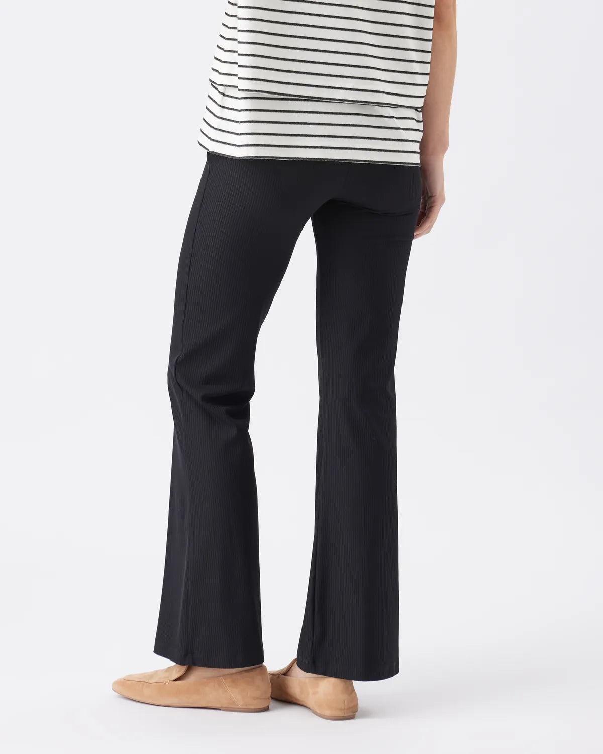 Jonah Rib Flare Pant Black