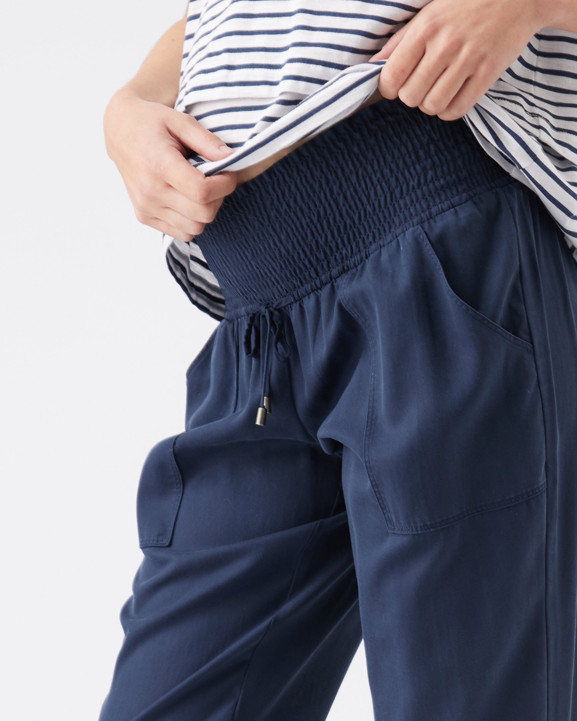 Tencel Off Duty Pant Navy