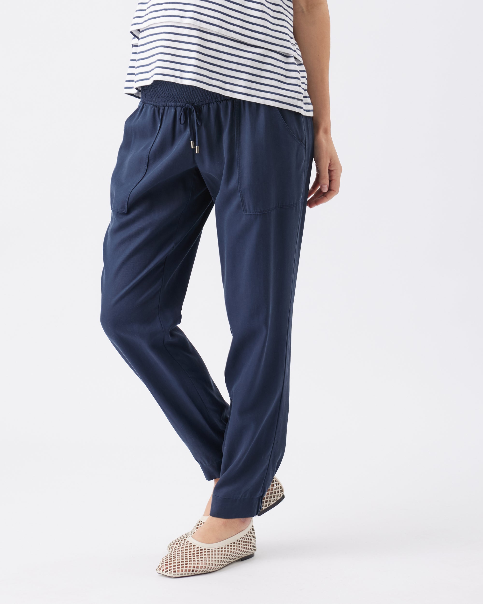 Tencel Off Duty Pant Navy