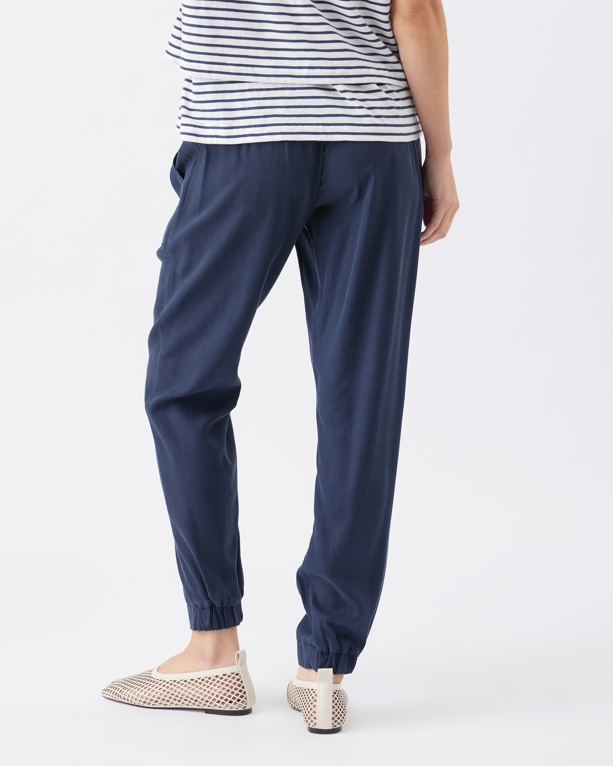 Tencel Off Duty Pant Navy