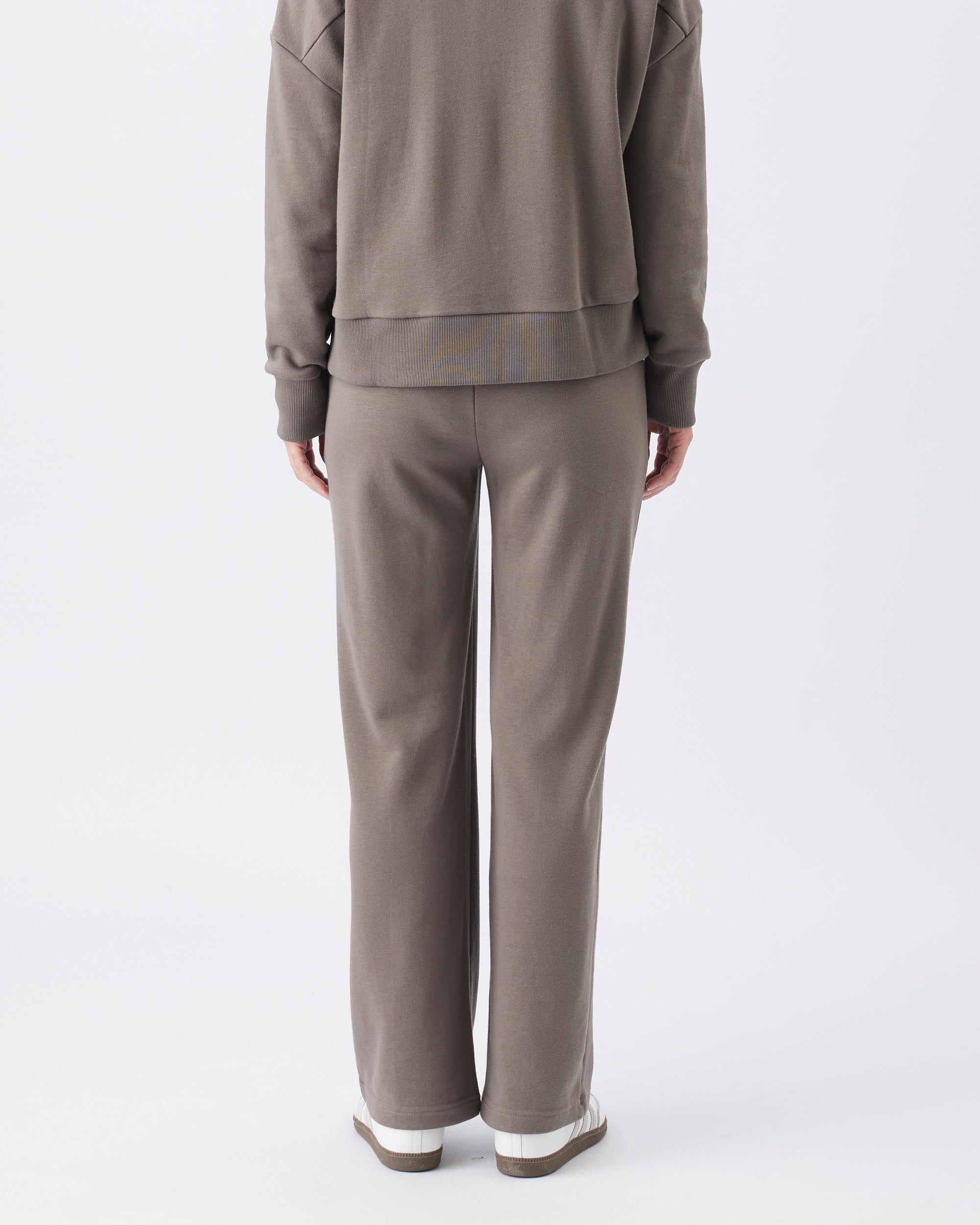 Terry Wide Leg Jogger Earth