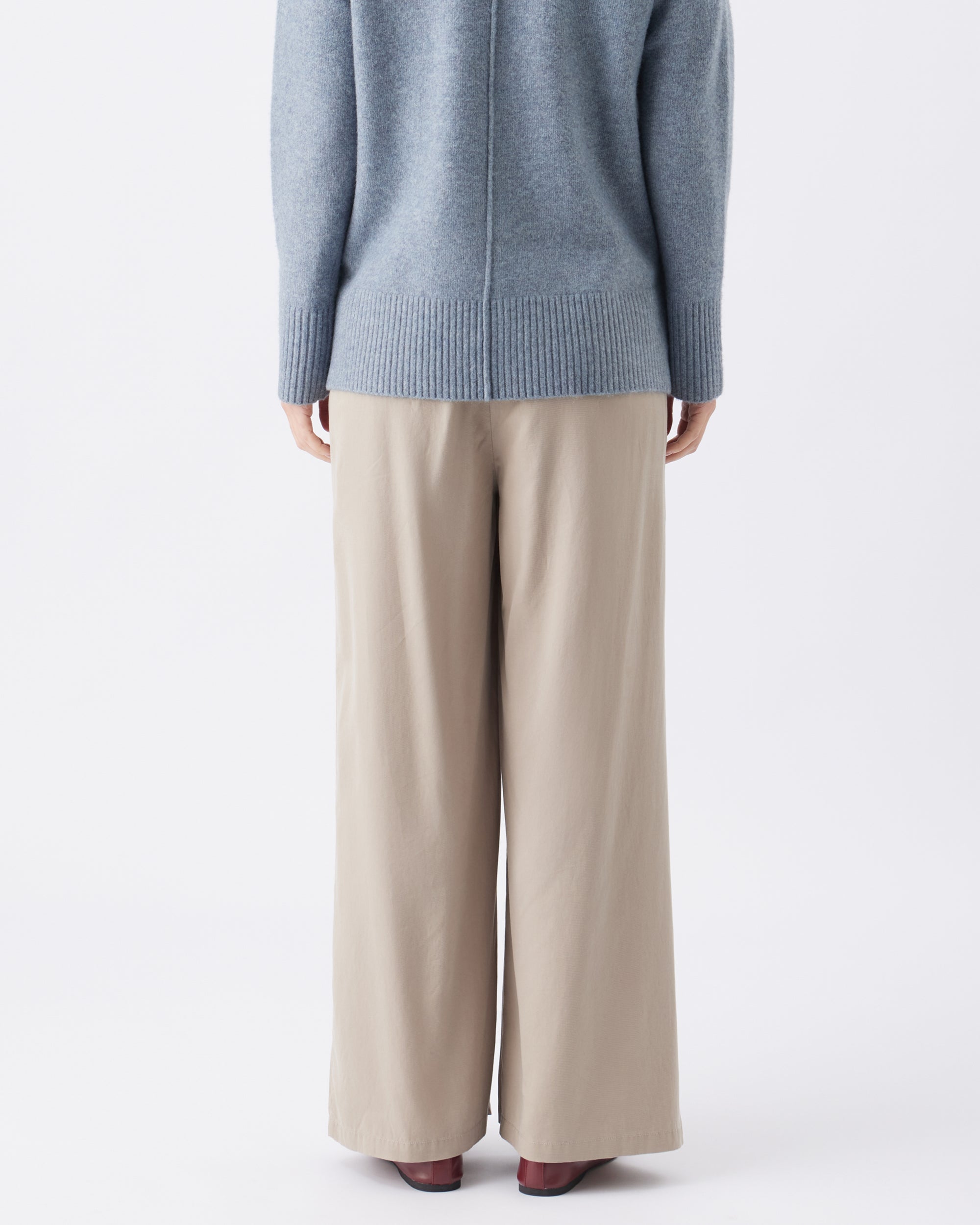 Wide Leg Tencel Pant Taupe