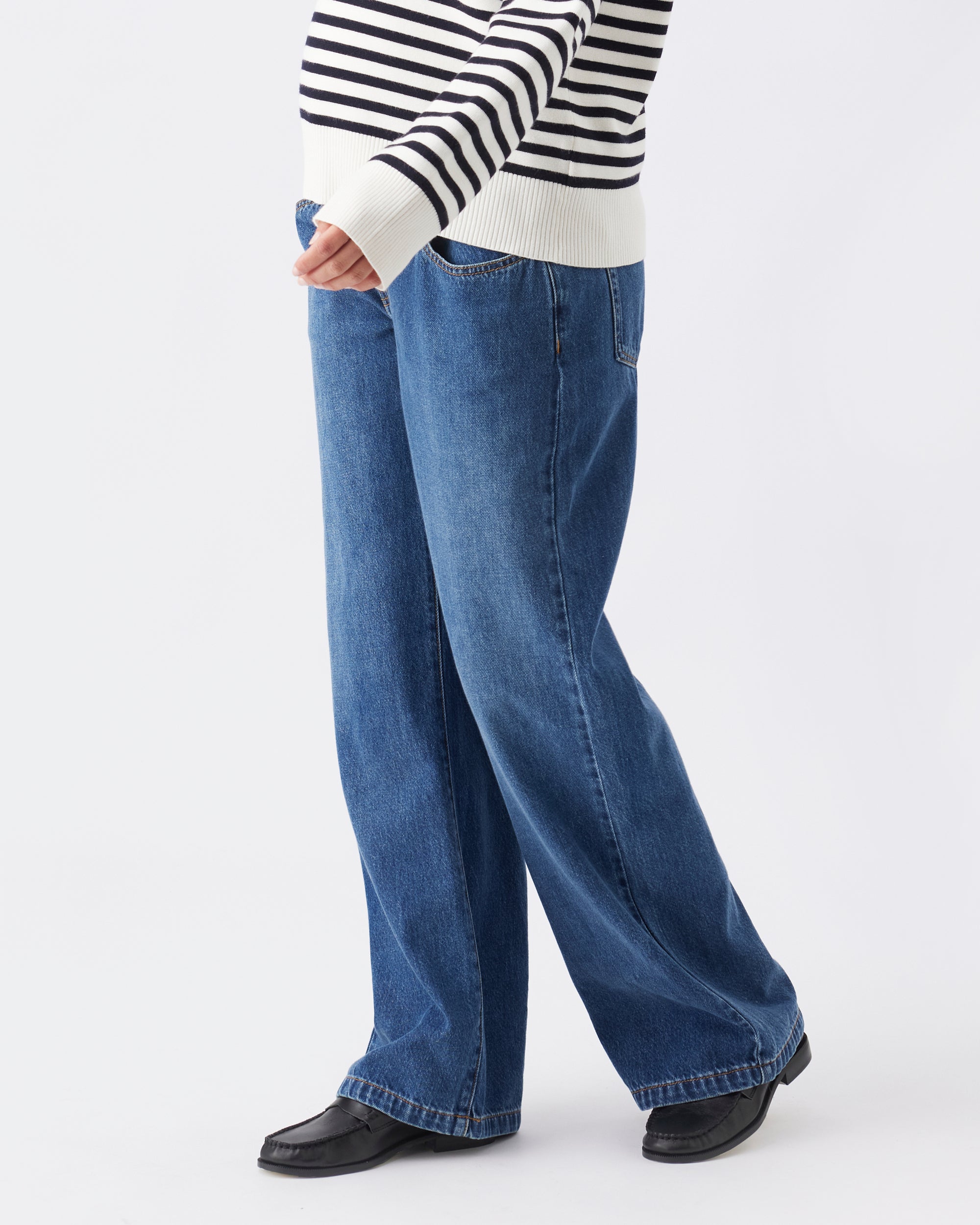 Billie Elastic Waist Jean Dark Wash