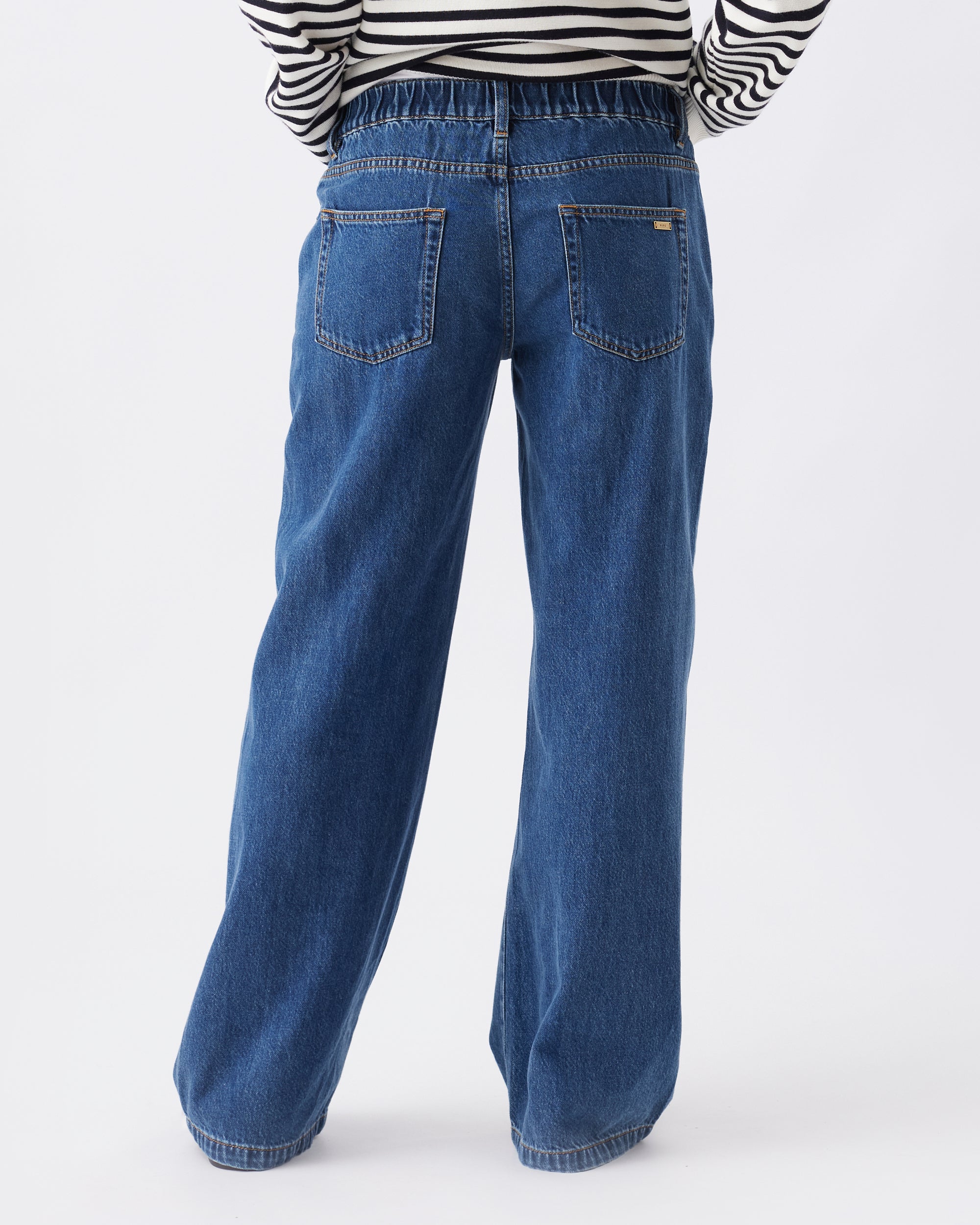 Billie Elastic Waist Jean Dark Wash