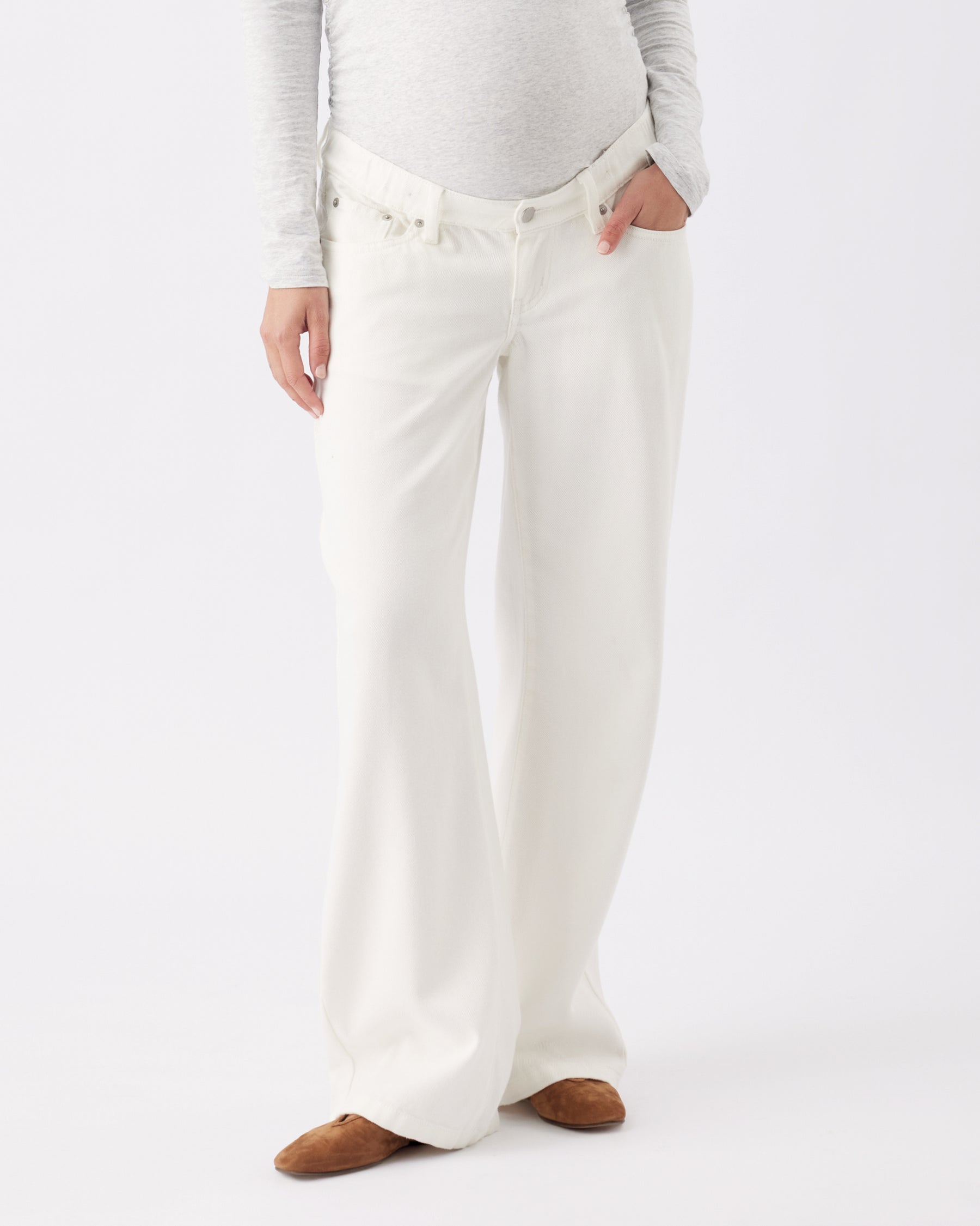 Billie Elastic Waist Jean Ecru