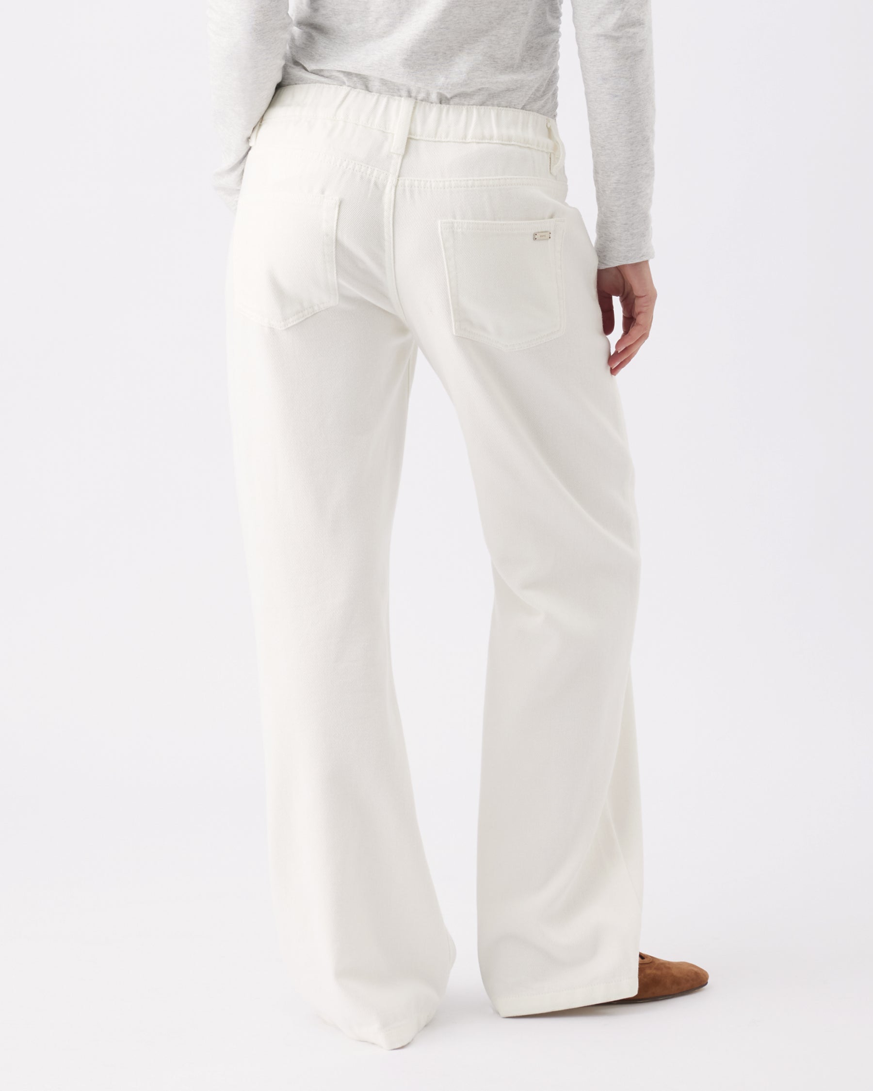 Billie Elastic Waist Jean Ecru