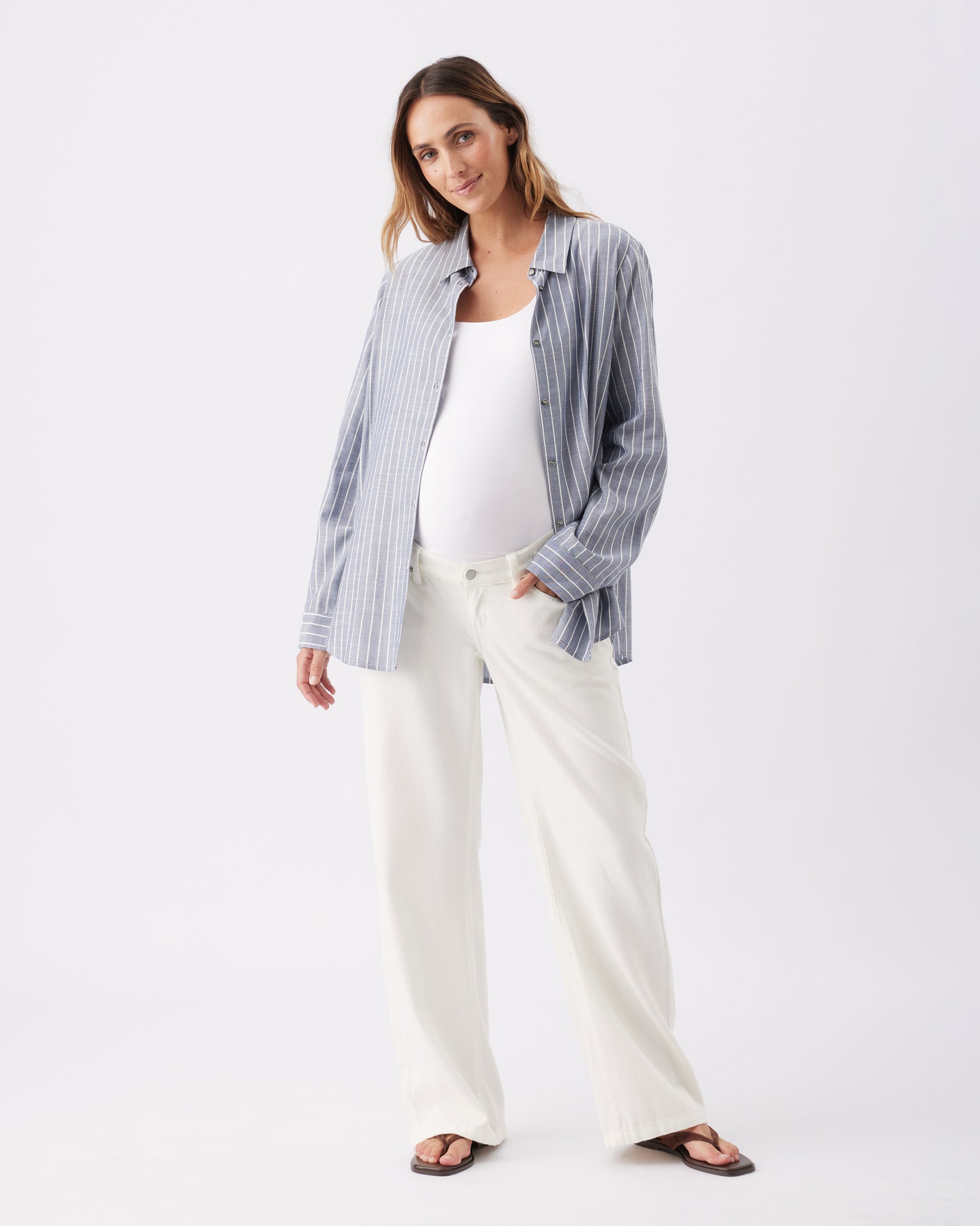 Billie Elastic Waist Jean Ecru