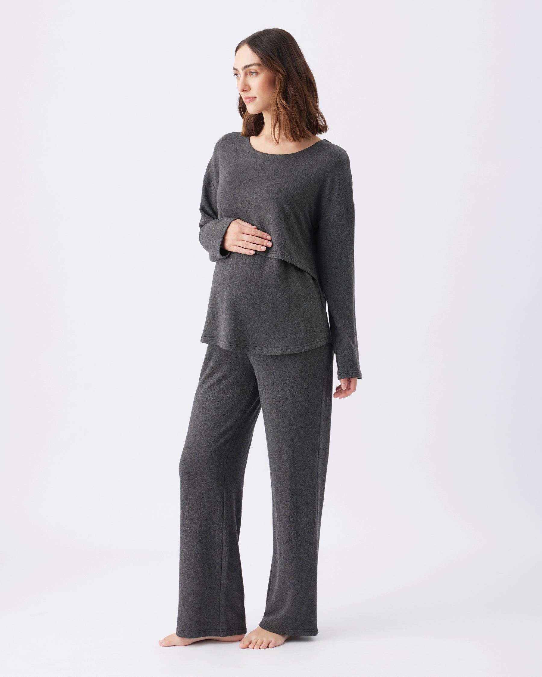 Super Soft Lounge Pant Charcoal Marle