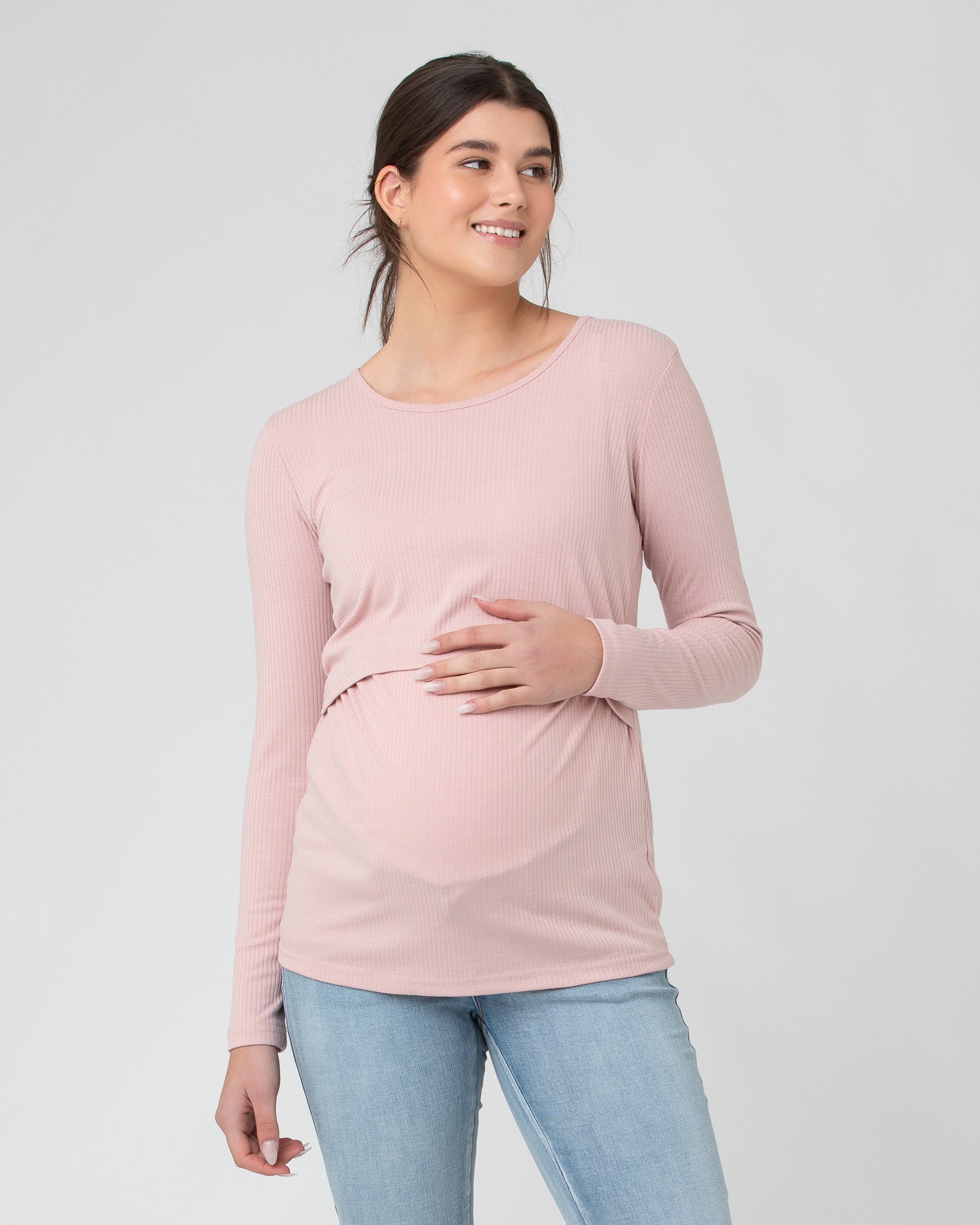 Pink nursing clearance top