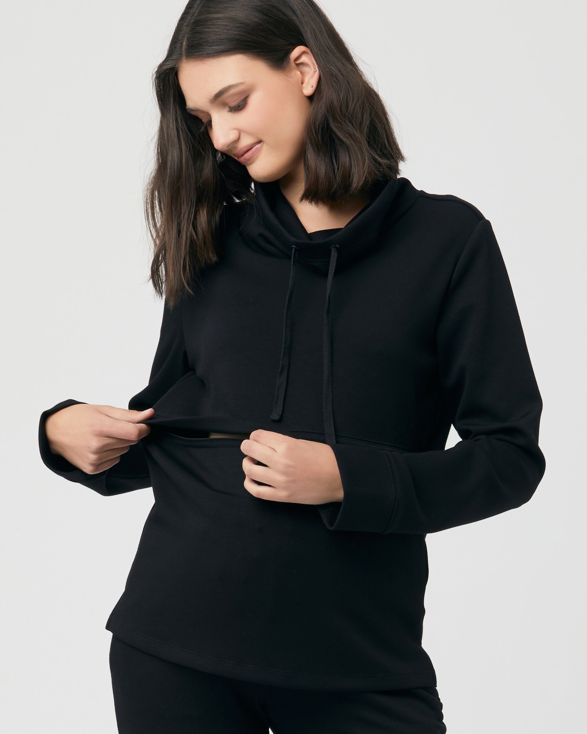 Holly Soft Knit Nursing Jumper Black