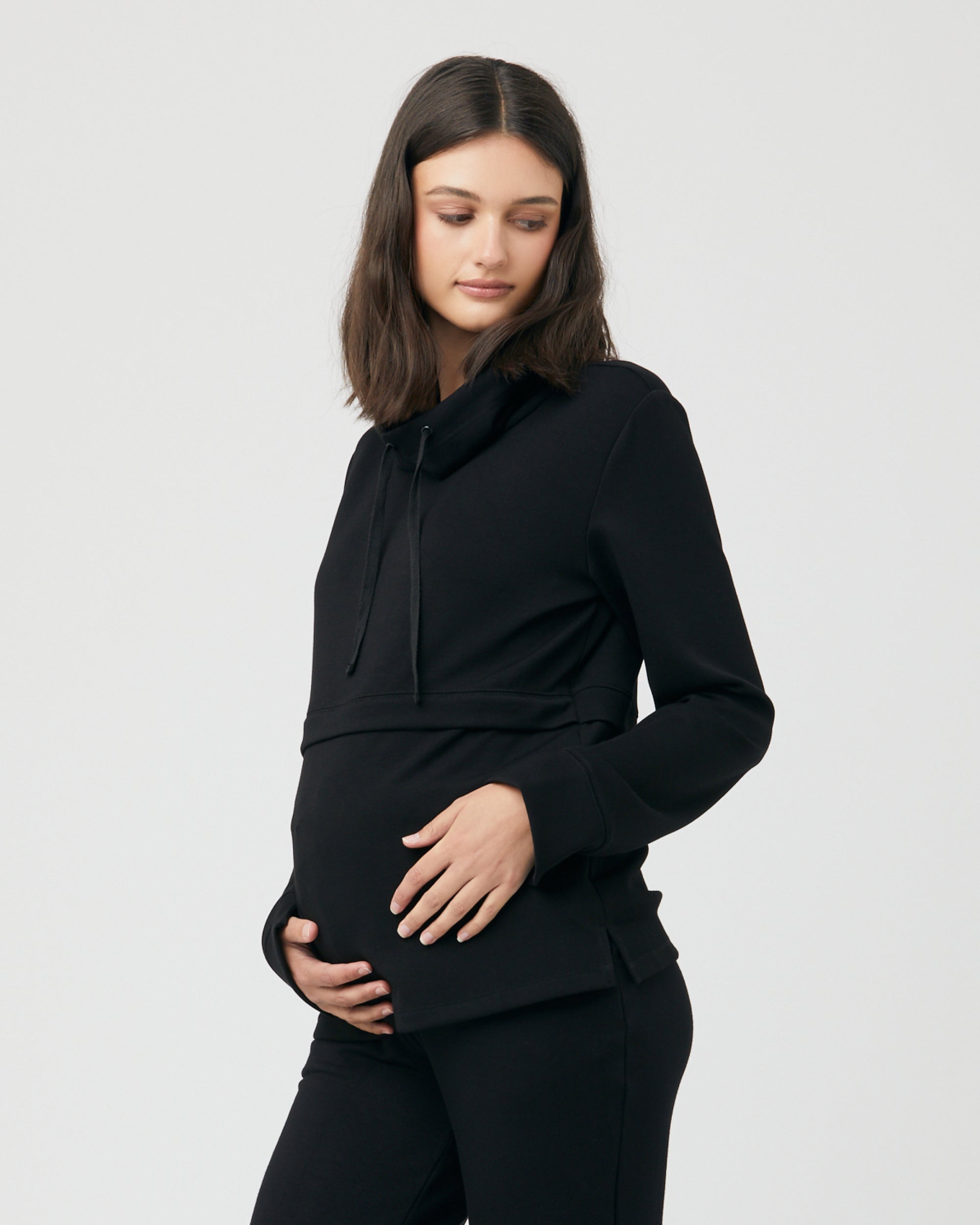 Holly Soft Knit Nursing Jumper Black
