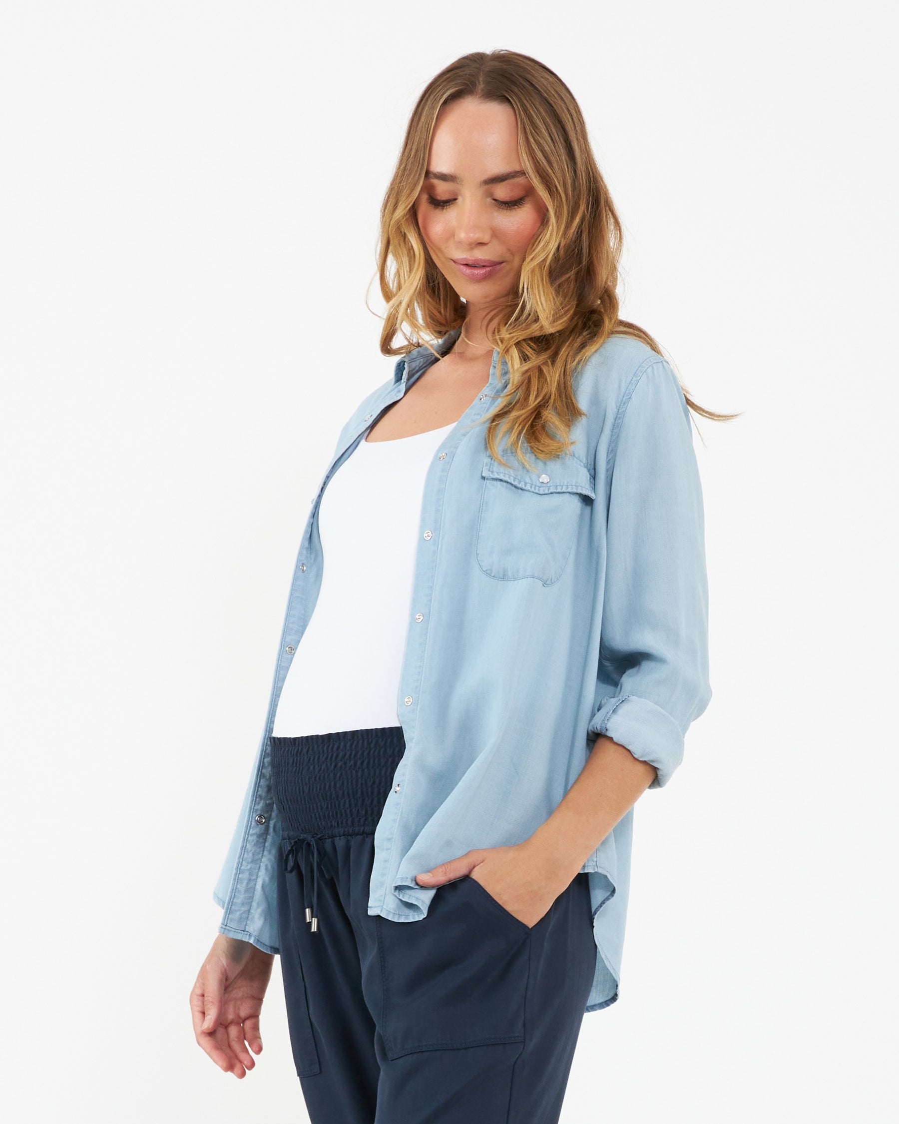 Bec Chambray Shirt Clean Fade