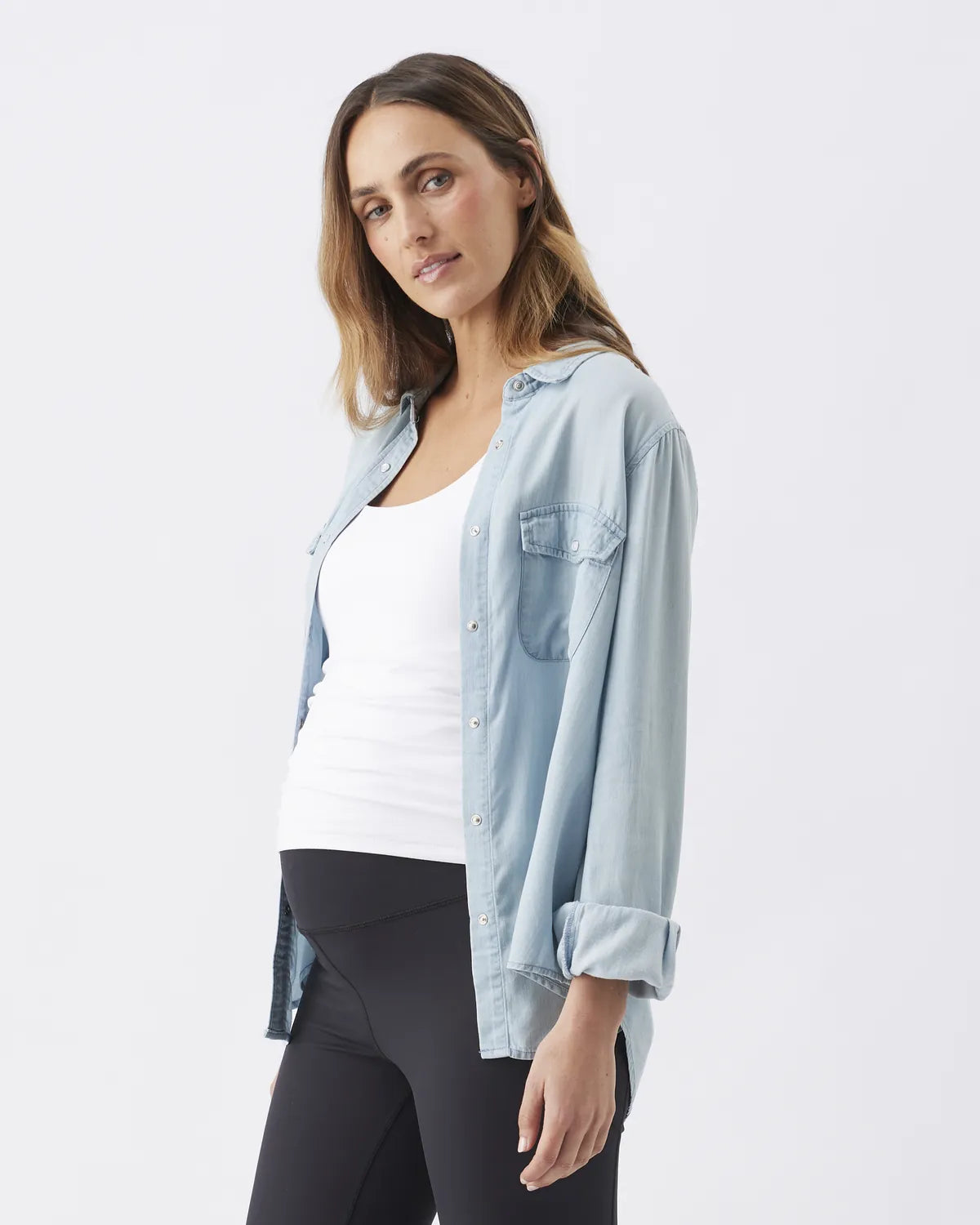Bec Chambray Shirt Clean Fade