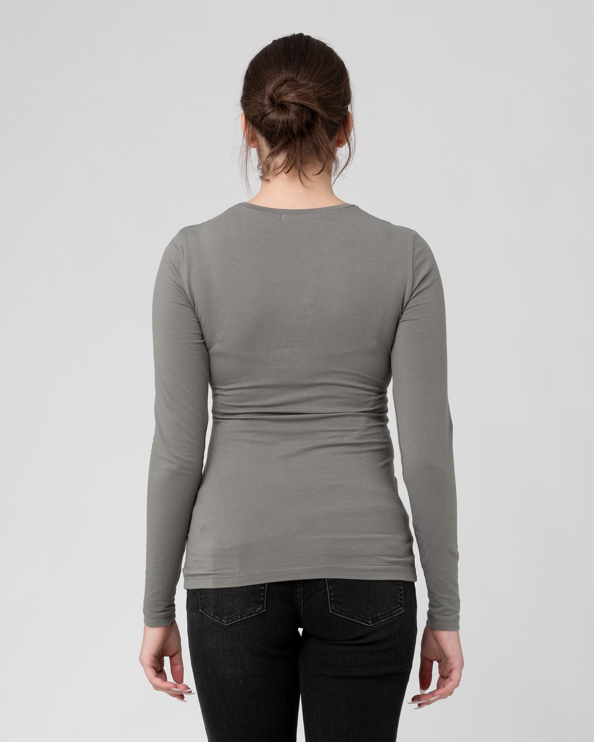 Org Cotton Nursing Top. Moss