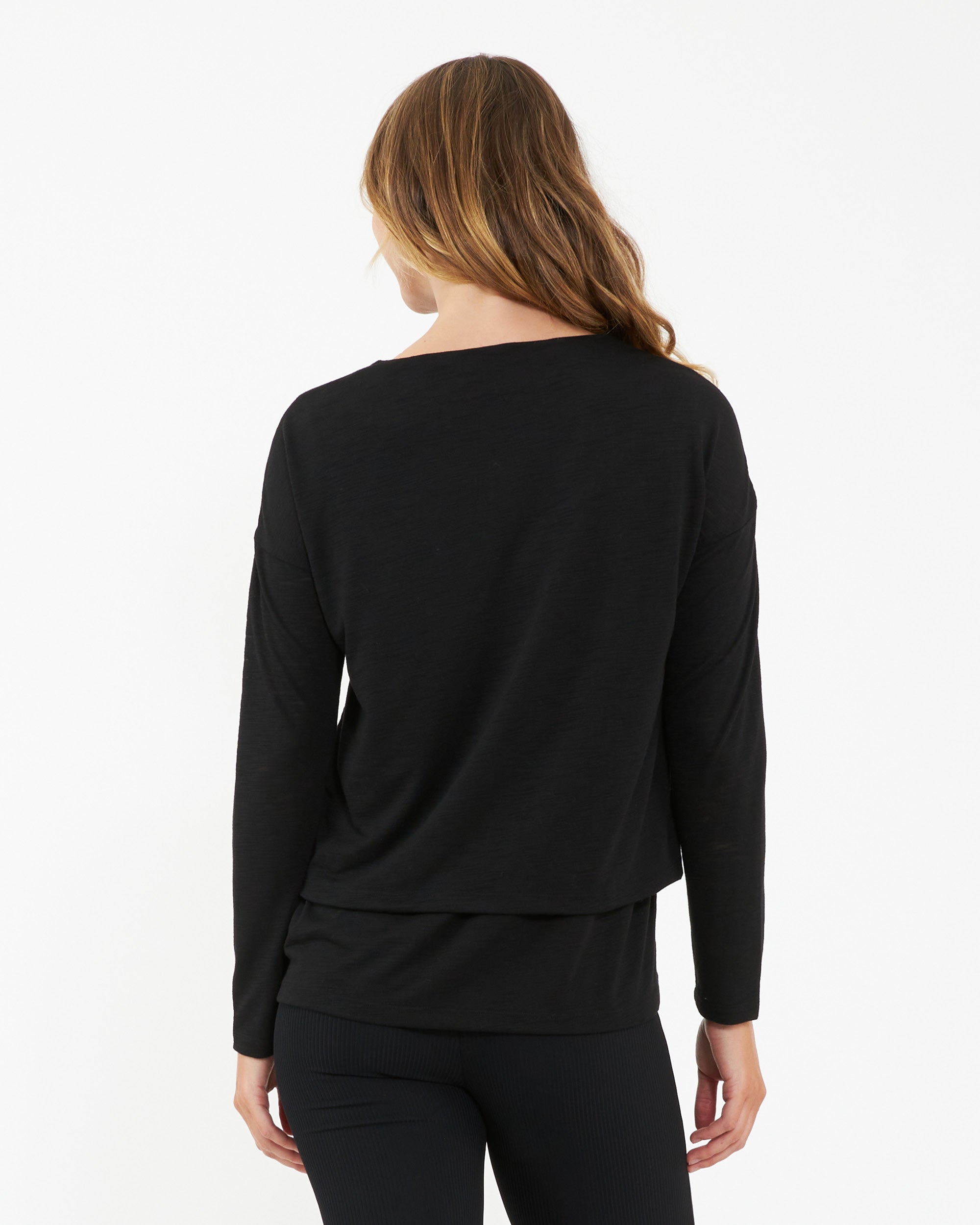 Jazmin Long Sleeve Nursing Top Black