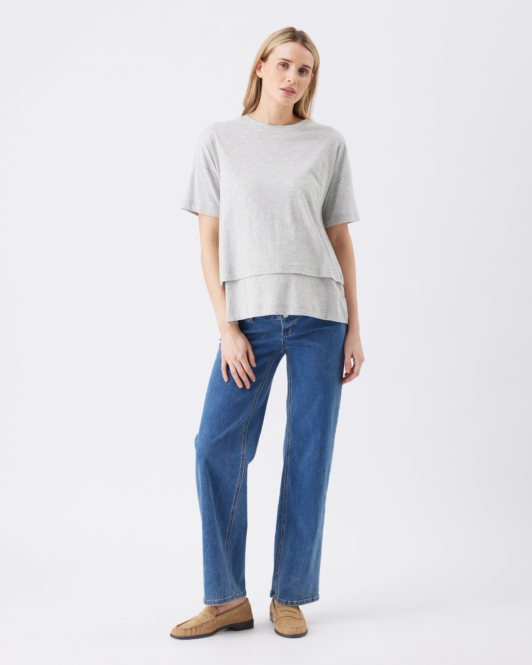 Claud Nursing Tee Grey Marle