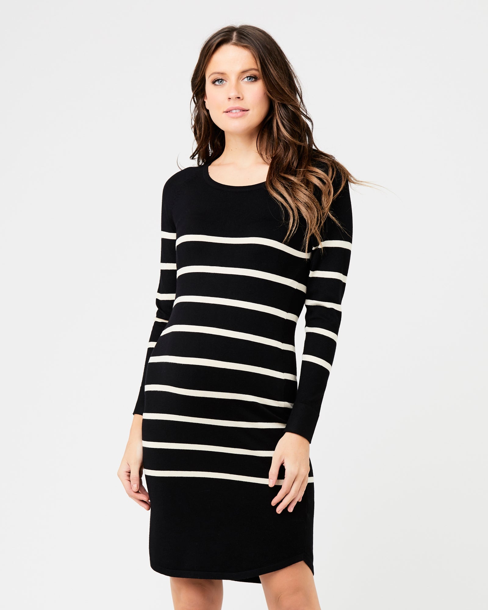 Valerie Tunic Dress Black / Ecru